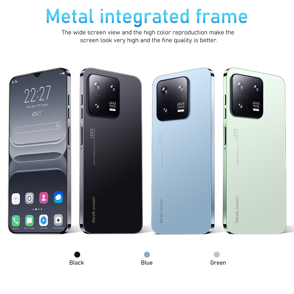 Global version phones smartphone M13 PRO 5G Smartphone 7.2" 2280*3200 Snapdragon 8 Gen2 10 core 8GB+256GB 48MP+72MP