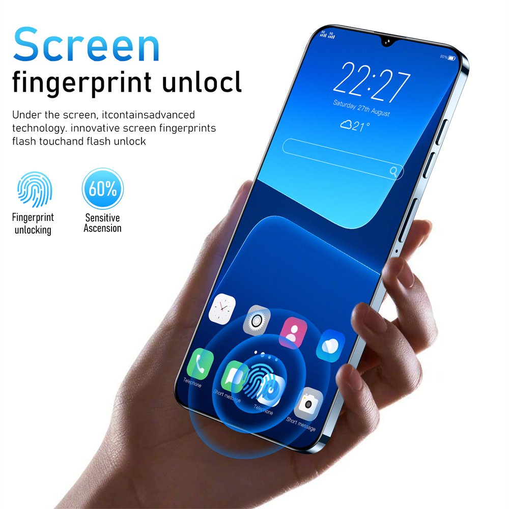 Global version phones smartphone M13 PRO 5G Smartphone 7.2" 2280*3200 Snapdragon 8 Gen2 10 core 8GB+256GB 48MP+72MP