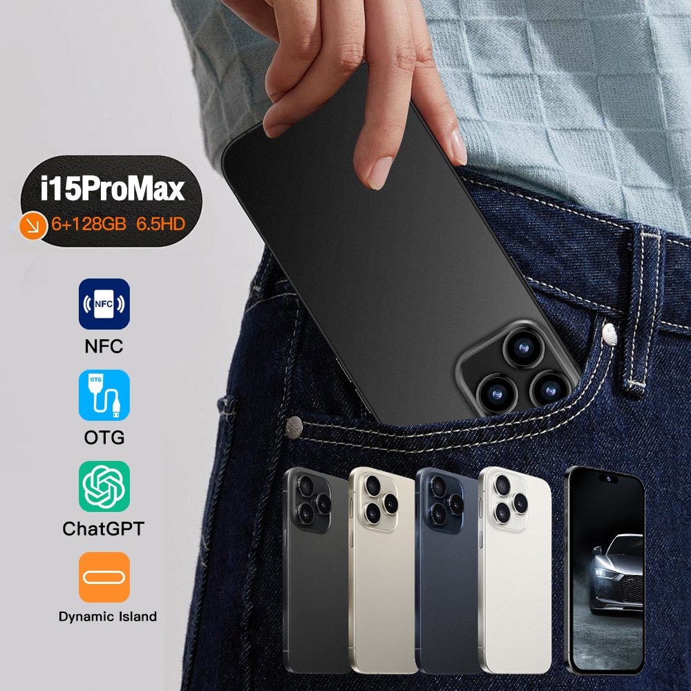 Slimoro Low Price Original Gaming i For Phone 15 Pro Max Original Mobile Phone Smartphone 5G 15 Pro Max 16 15 14 I16 Android 14