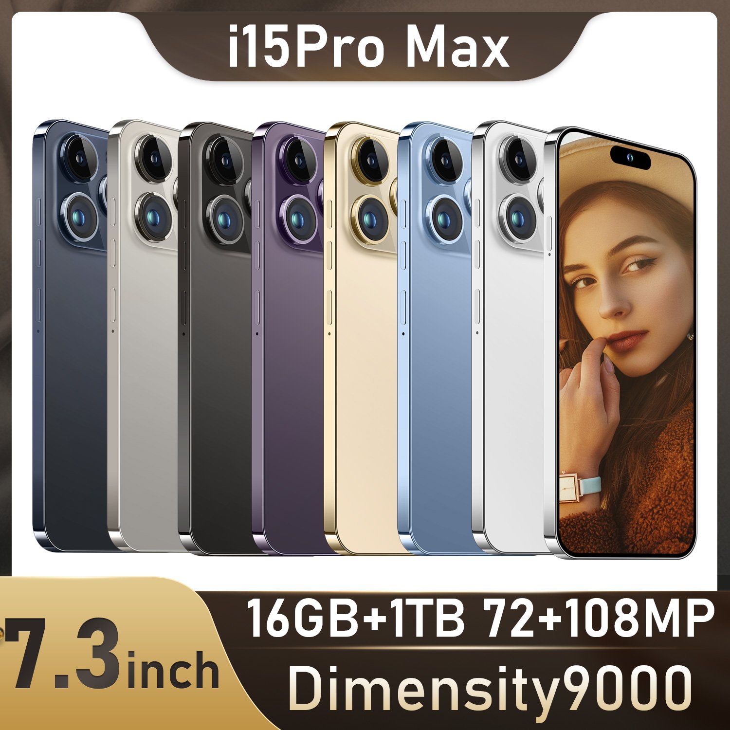 brand new i For Phone 15 Pro Entertainment phone Video calling phone 5G smartphone Smartphone Gaming Android 2 SIM