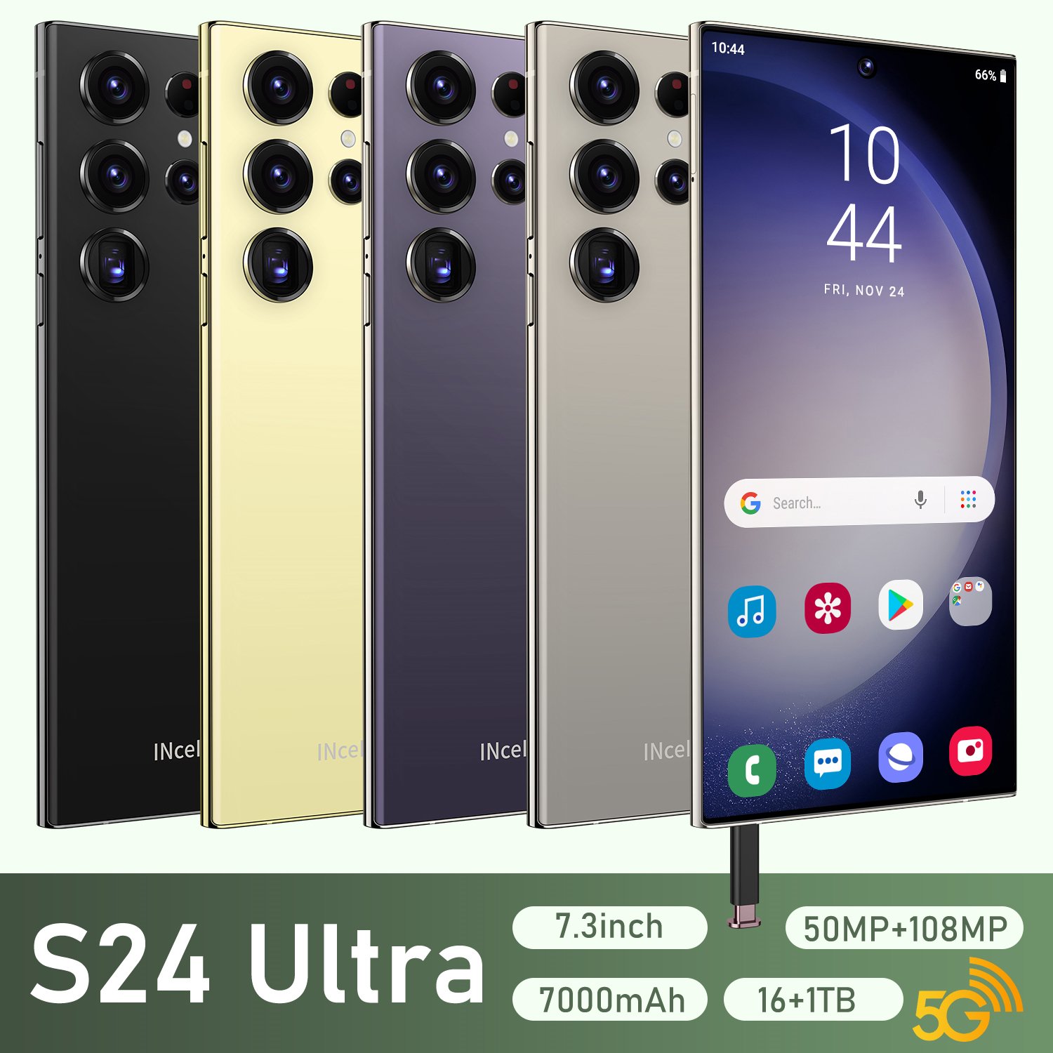Original 5G Smartphone S24 Ultra 7.3 inch Big Screen 12GB+512GB Smartphone Android 13 FOR Brand New Clone S24 Ultra