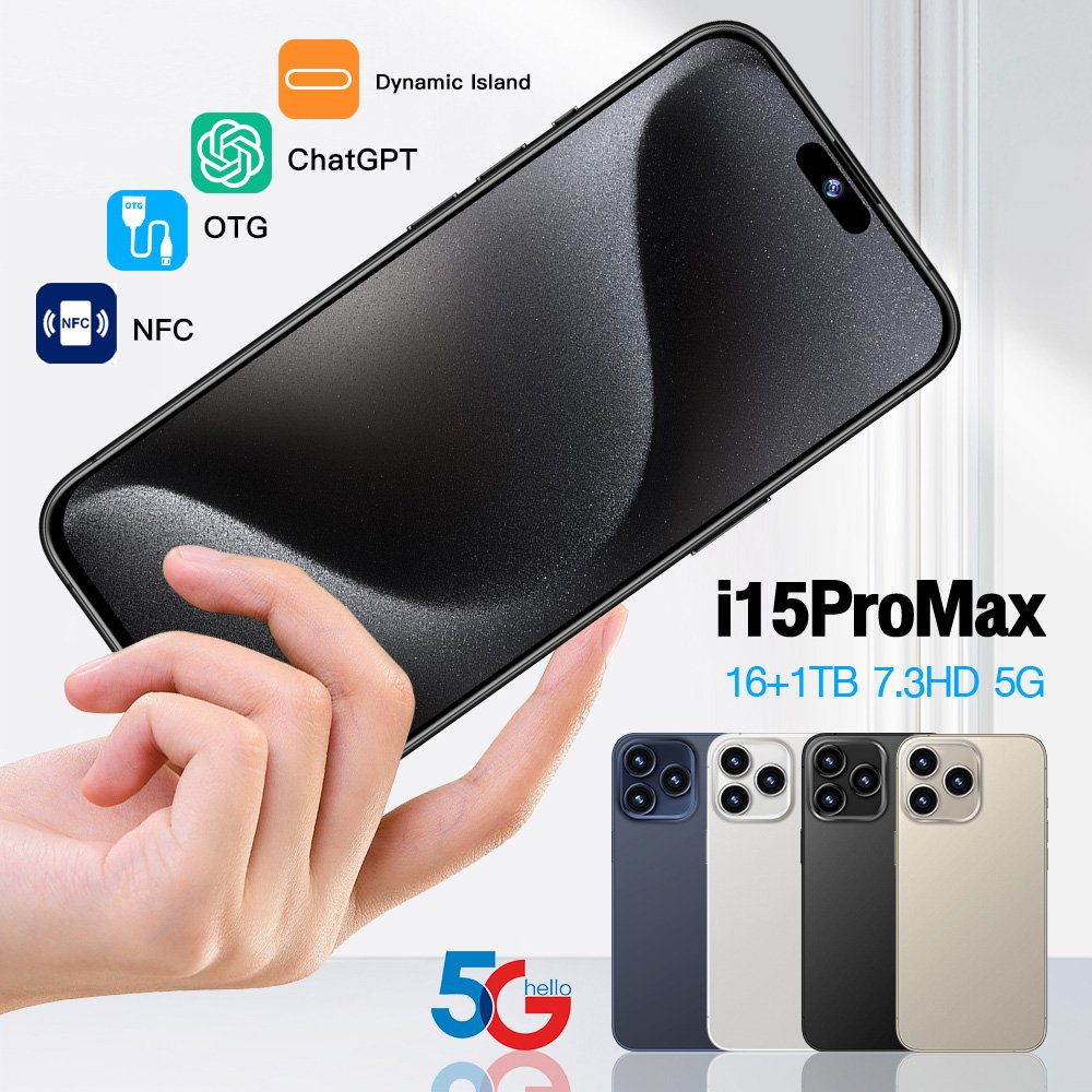 Slimoro Mobil Original i For Phone 15 Promaxe Mobile Phone Cell Phone Smartphone Telefon Gaming i15 16 14 Android 5G Smartphone