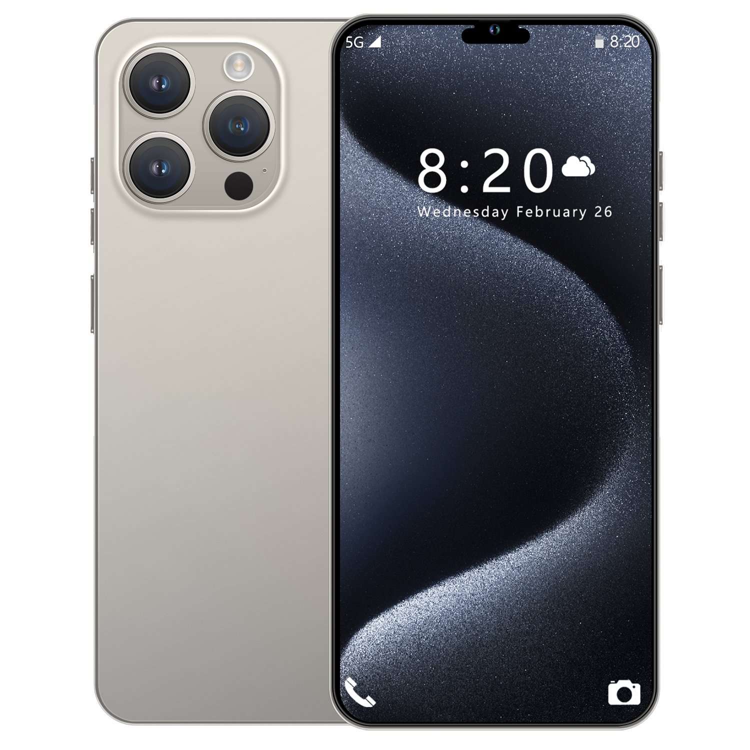 Newest Version 15 pro max 6.8 inch Clone 15 Pro 4G 5G smartphone 8GB+1TB unlocked Dual Sim Card 64MP Cheap 15 Pro Max Have Logo