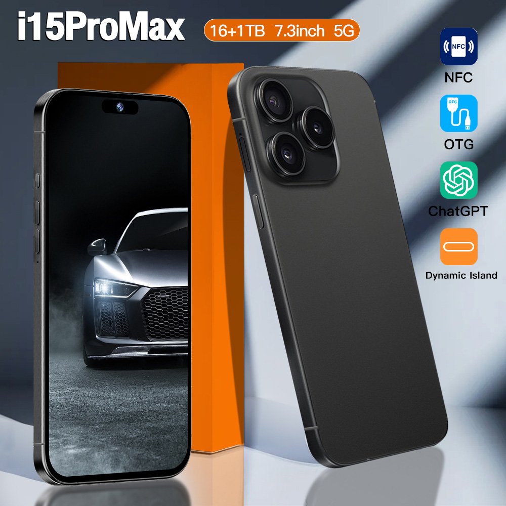 Slimoro Phone Mobile Android Original Cellular Phone i For Phone 15 Promaxe Smartphone Telefon Gaming i15 16 Mobil 5G Smartphone