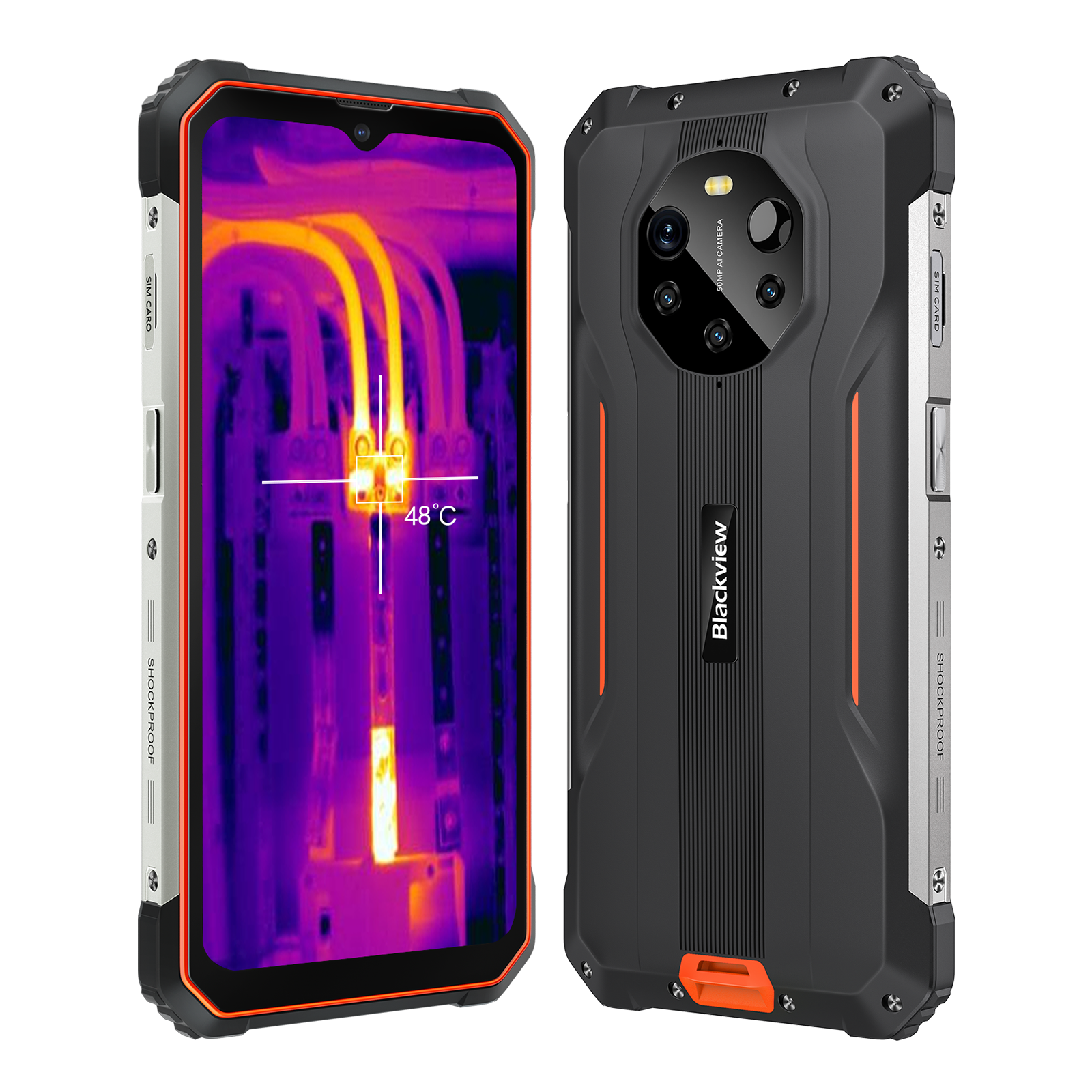 Blackview BL8800 Pro 5G Rugged Phone Thermal Imaging Camera Smartphone 8GB+128GB