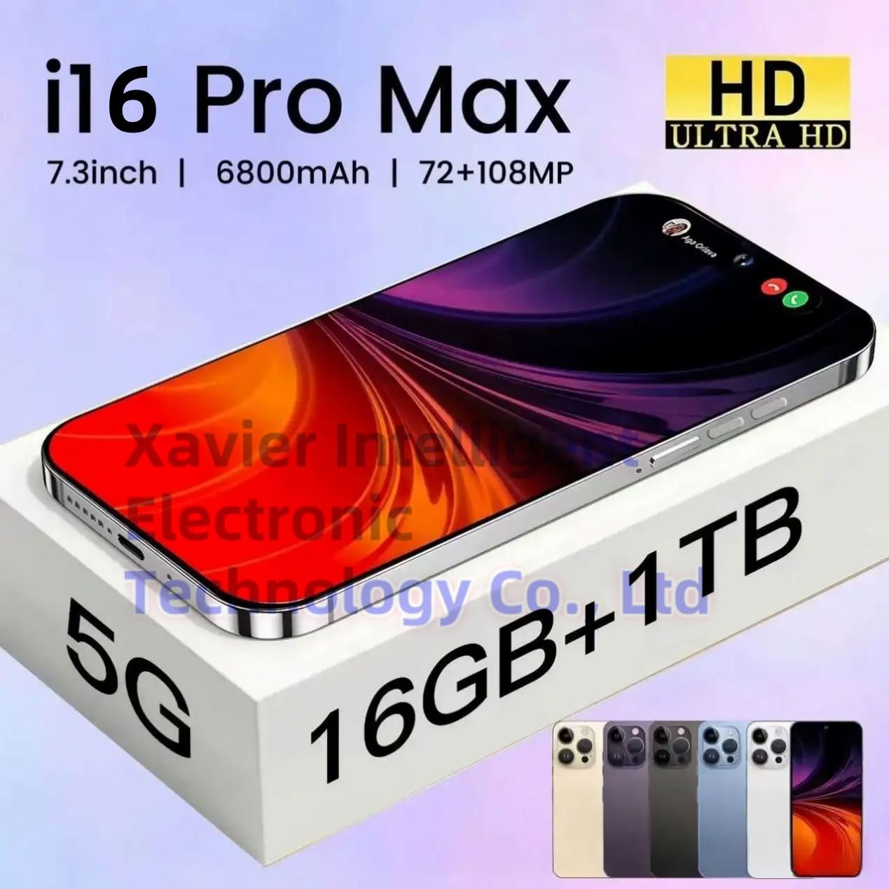 Clone with a Difference Unlocked Android i16 16 Pro Max 5G Smartphone 6.7-inch 2024 Edition