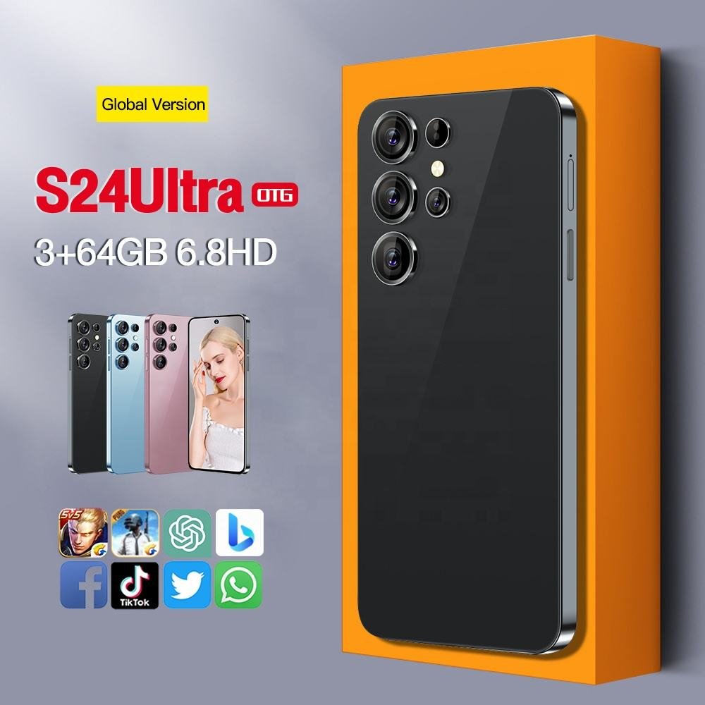 New Guluxay 64GB 3GB Fast Charge S24 Ultra 4g 5g Phone Android Original Smartphone Android8.1 Mobile Phones