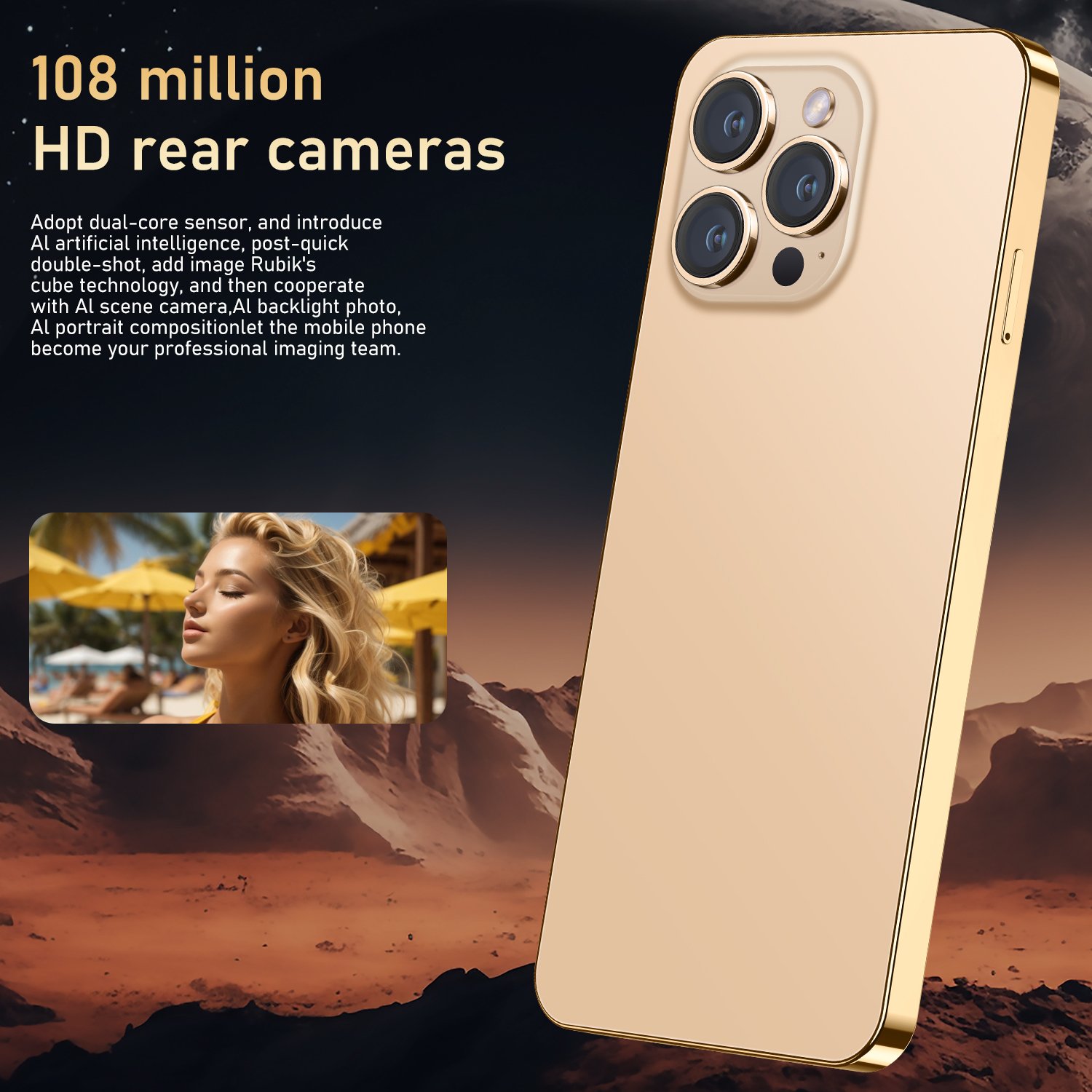 Have Logo Clone 15 pro max 6.8 inch screen 4G 5G smartphone 8GB+512GB unlocked i cell phone 15 pro max Cheap Version Dual Sim