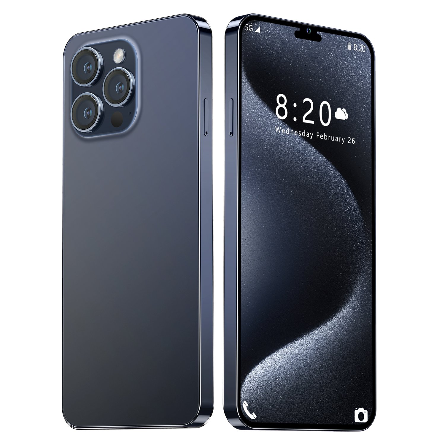 Newest Version 15 pro max 6.8 inch Clone 15 Pro 4G 5G smartphone 8GB+1TB unlocked Dual Sim Card 64MP Cheap i15 Phone Have Logo