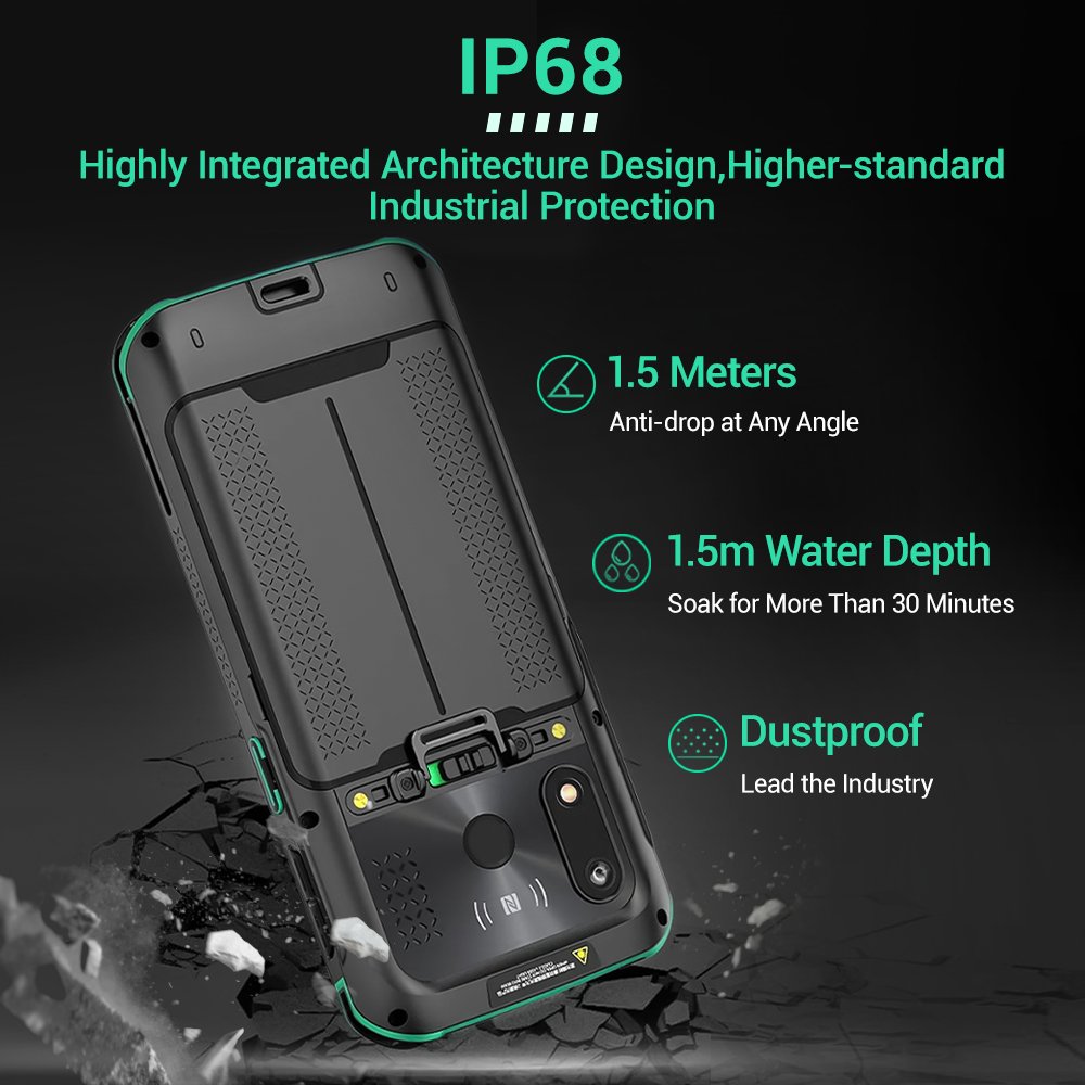 FYJ F9825 5.5'' Pda Android 4G IP68 Long Ranger Handheld Computers Pda Price Industrial Pda Hand Held Data Collection