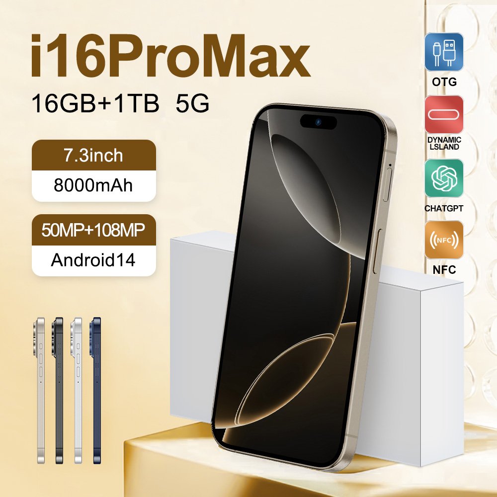 Slimoro Use Mobile Phone Movile Celular i For Phone 16 Pro Max Mini Telefon Mobile Phone Xiaomii Cep Telefonu Smartphone 5G 2024