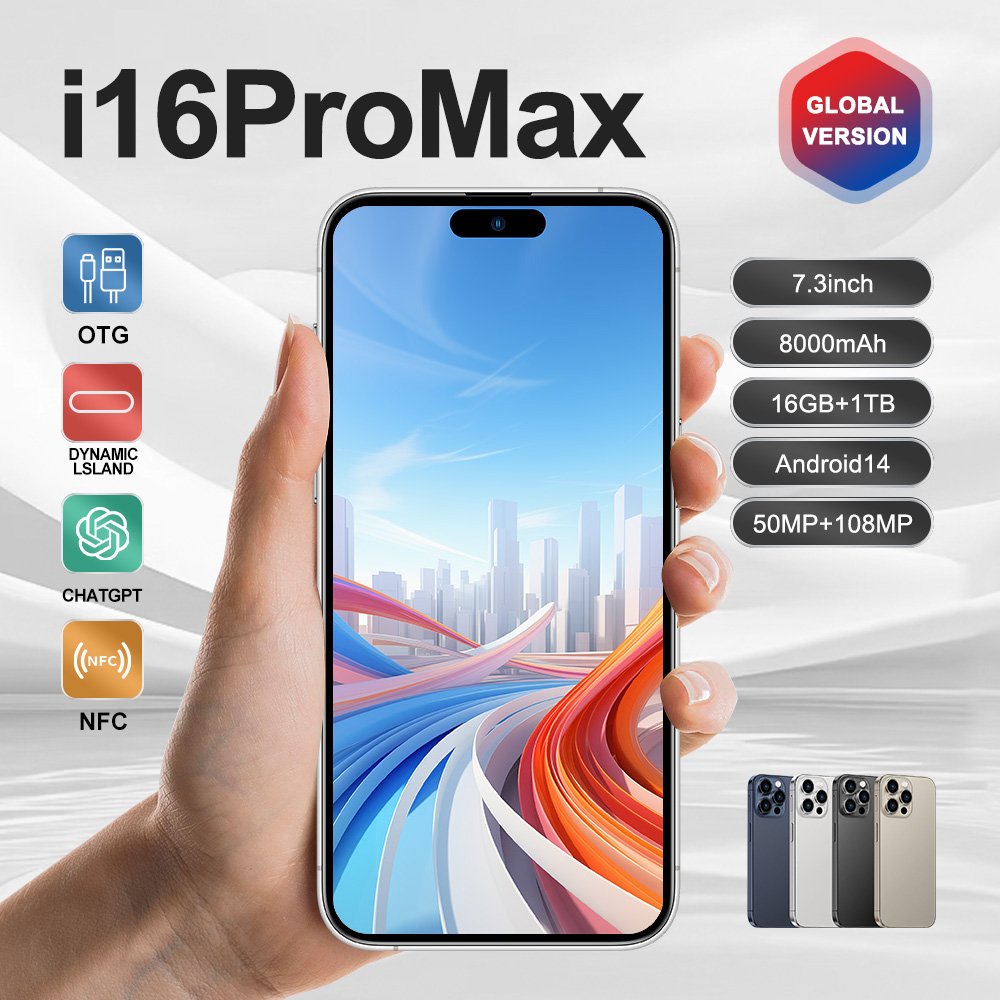 Slimoro Use Mobile Phone Movile Celular i For Phone 16 Pro Max Mini Telefon Mobile Phone Xiaomii Cep Telefonu Smartphone 5G 2024