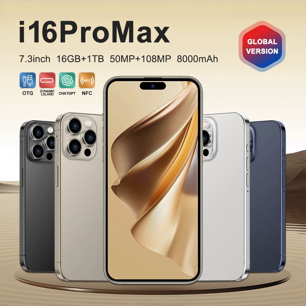Slimoro Use Mobile Phone Movile Celular i For Phone 16 Pro Max Mini Telefon Mobile Phone Xiaomii Cep Telefonu Smartphone 5G 2024