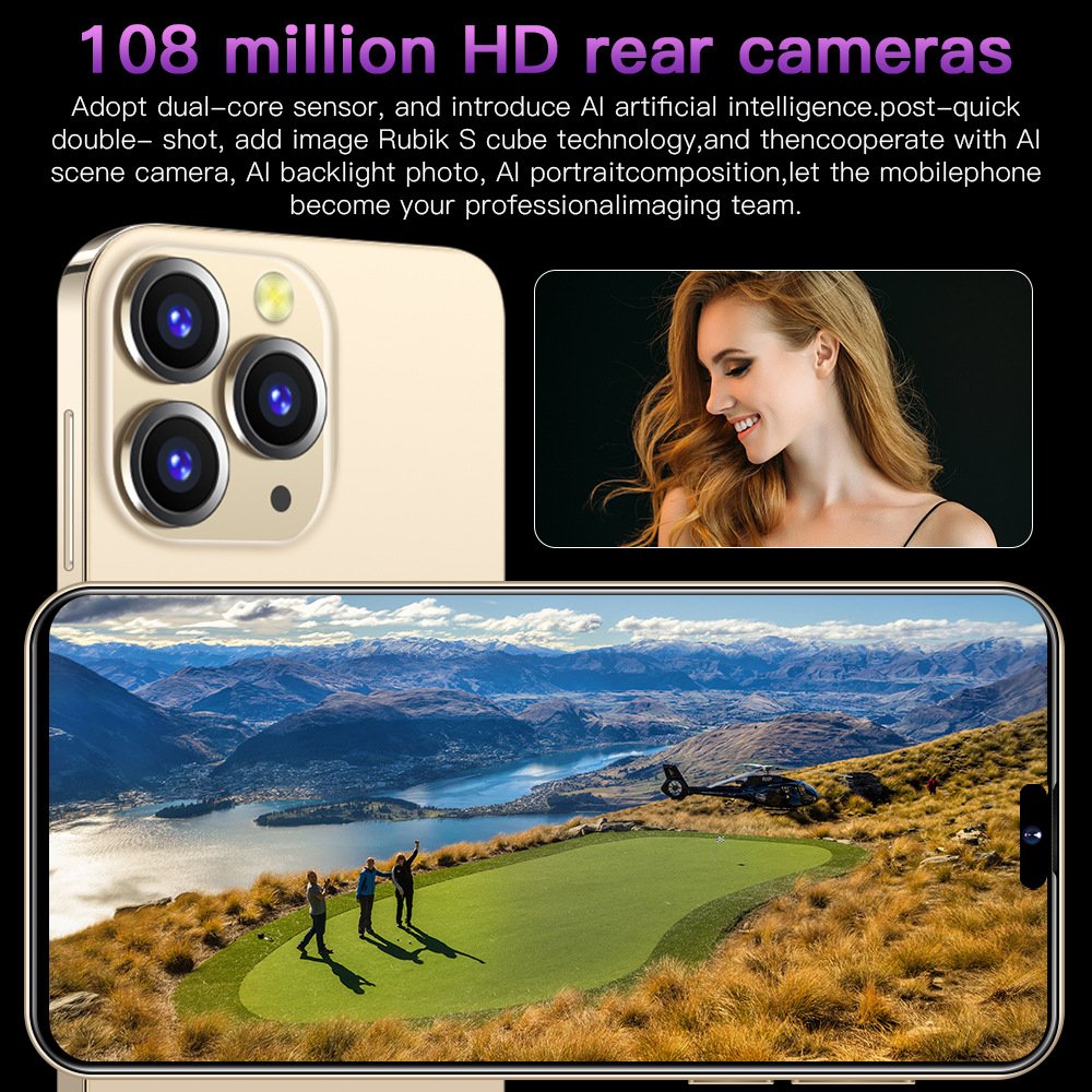 New 5G 15 Pro Max Smartphone Original 14Pro Max 14 15 16G 1T Storage OLED Display 4K Inteligente Telefon 65W Cheap