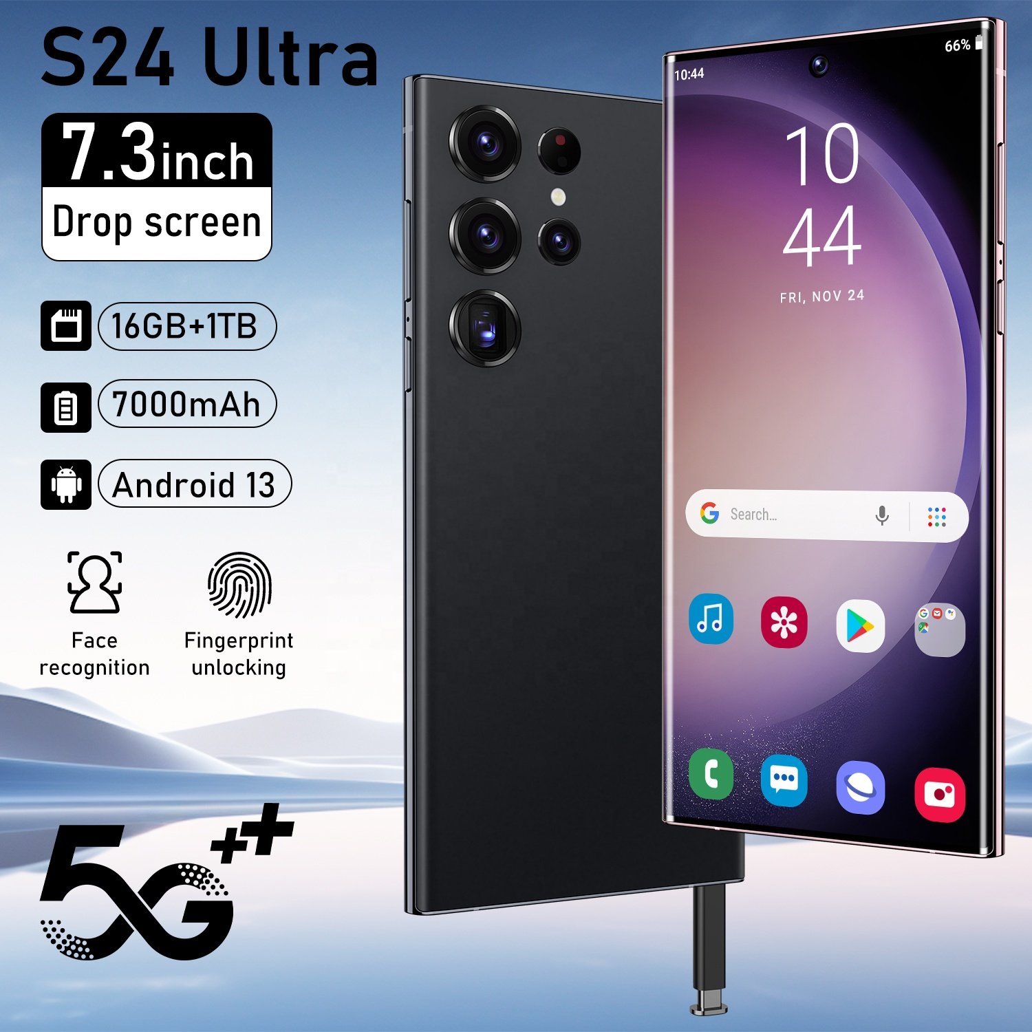 2024 hotsale phones s24 ultra Smartphones For s24 ultra 16GB+1TB 5G Dual SIM Cellphone Mobile Phone s24 ultra 5g smartphone