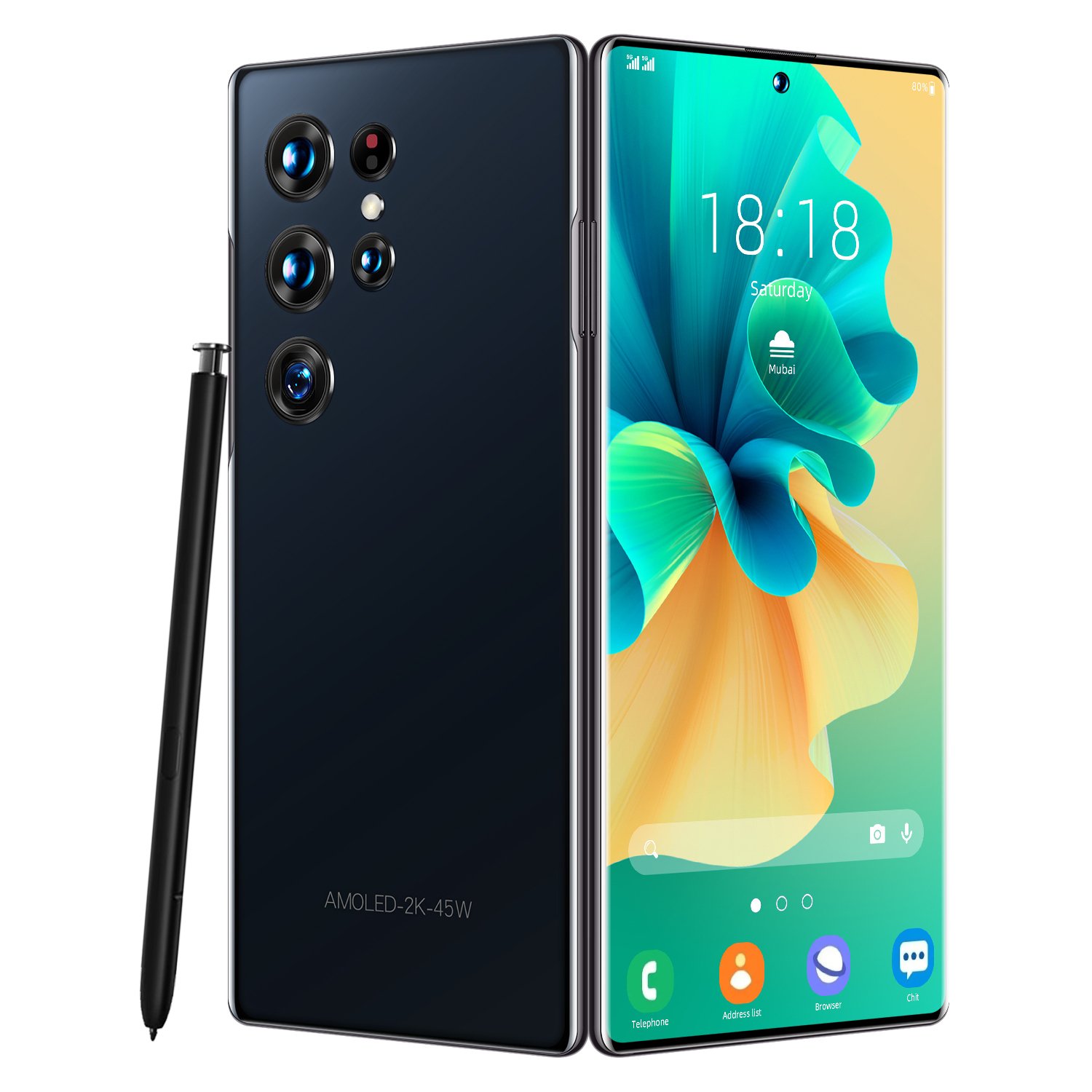 Dual Sim Cards 6.8inch 3GB + 64GB Android Smartphone Quad Core 4G Let Phone 3 Camera Face Id Unlock Cheap Gaming Mobile Phones