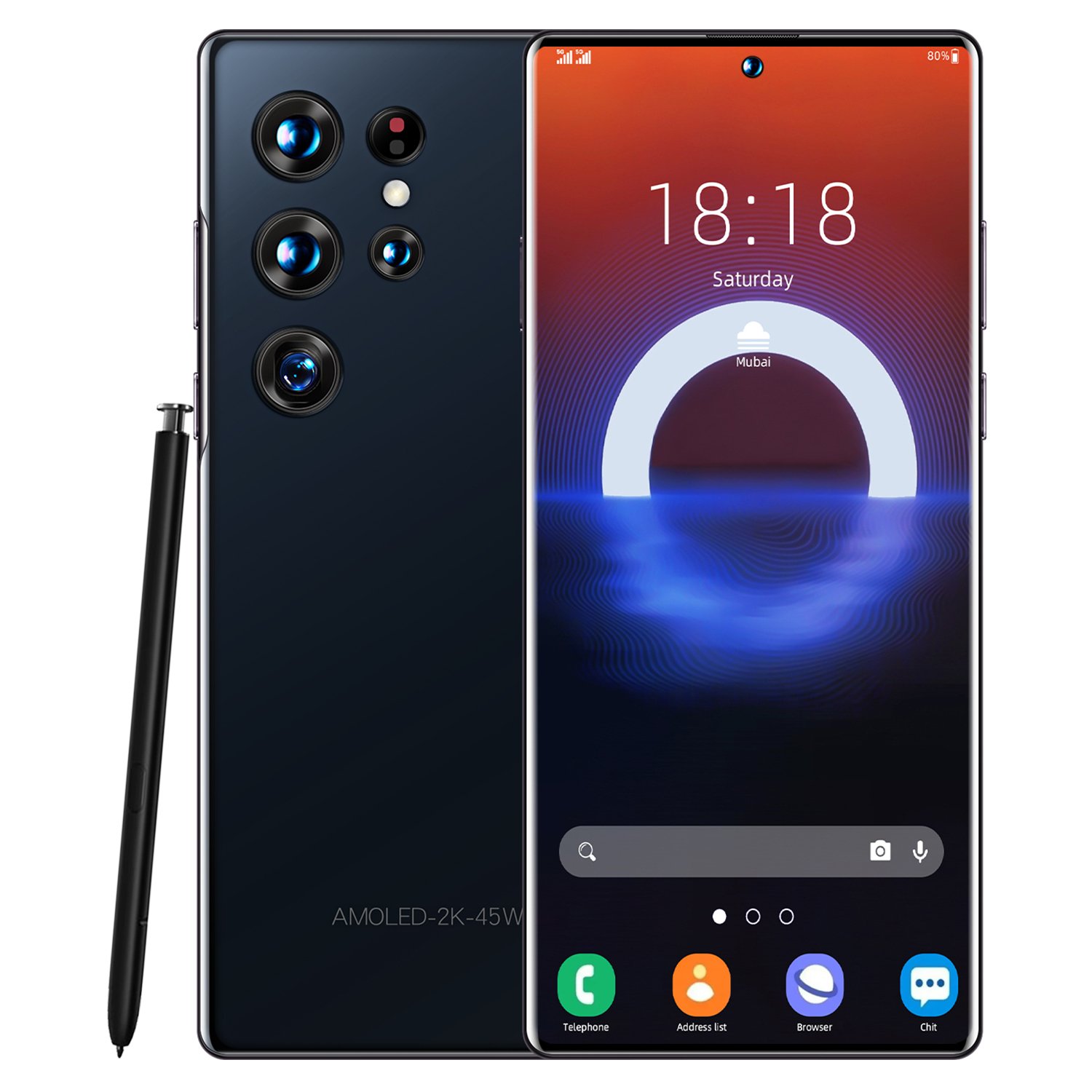 Dual Sim Cards 6.8inch 3GB + 64GB Android Smartphone Quad Core 4G Let Phone 3 Camera Face Id Unlock Cheap Gaming Mobile Phones