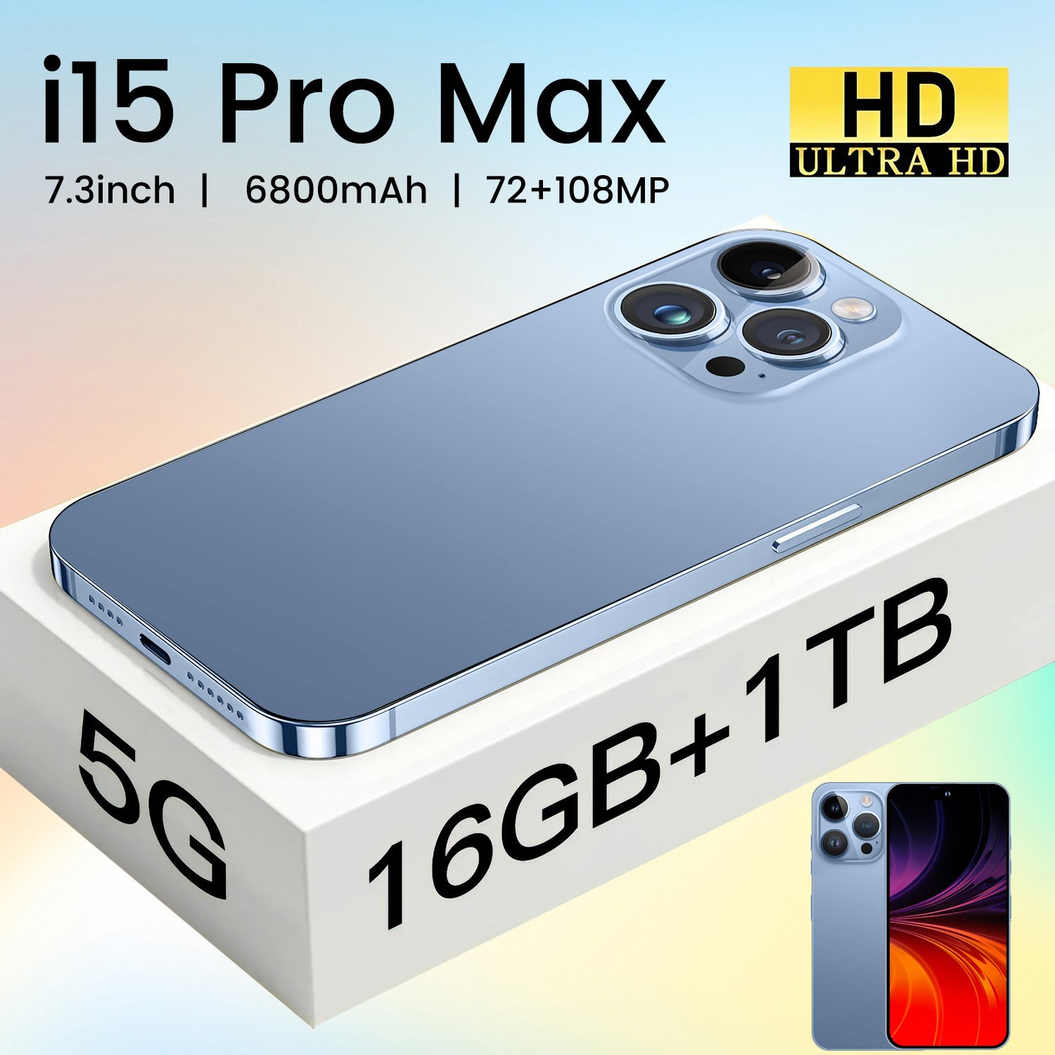 Original For Phone 15 Pro Max i15 14 13 16G 1T 5G Smartphone Cheap Telephone Telefono Inteligente Mobile Phone Low Price Medome