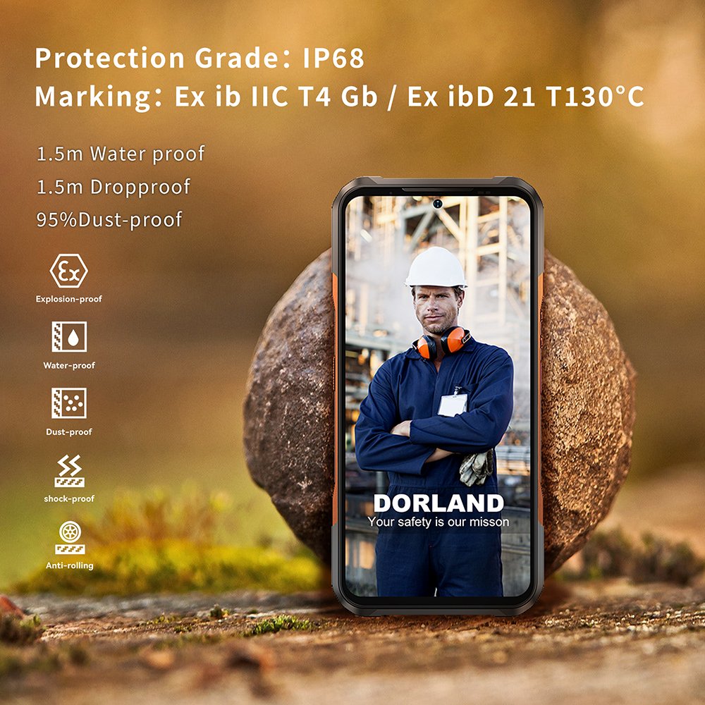 Dorland EXTRA_5G NFC Waterproof Beauty Camera Dual SIM Card Quick Charge Shockproof ex proof 5G smartphone
