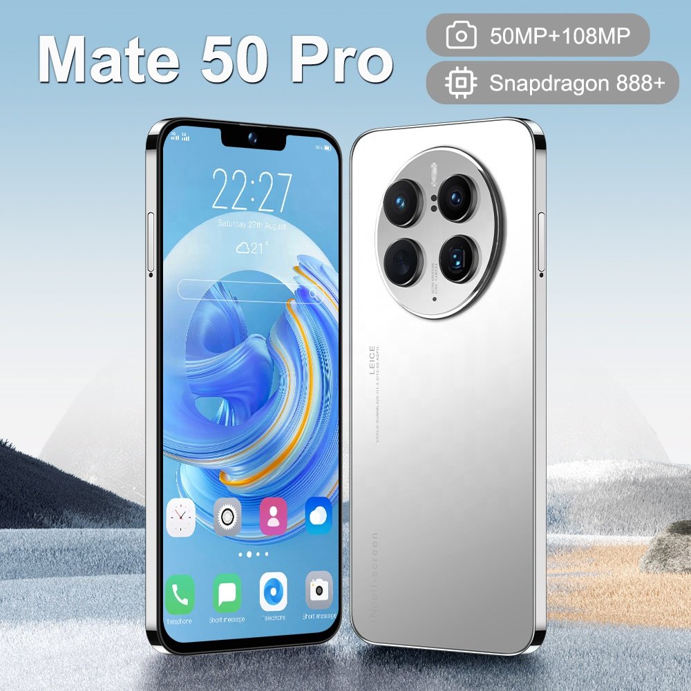 Global Version Mate50 Pro unlock 5G Smartphone 7.3 Inch Big Screen 512GB Android GSM mobile phones 64MP HD Camera cell phone