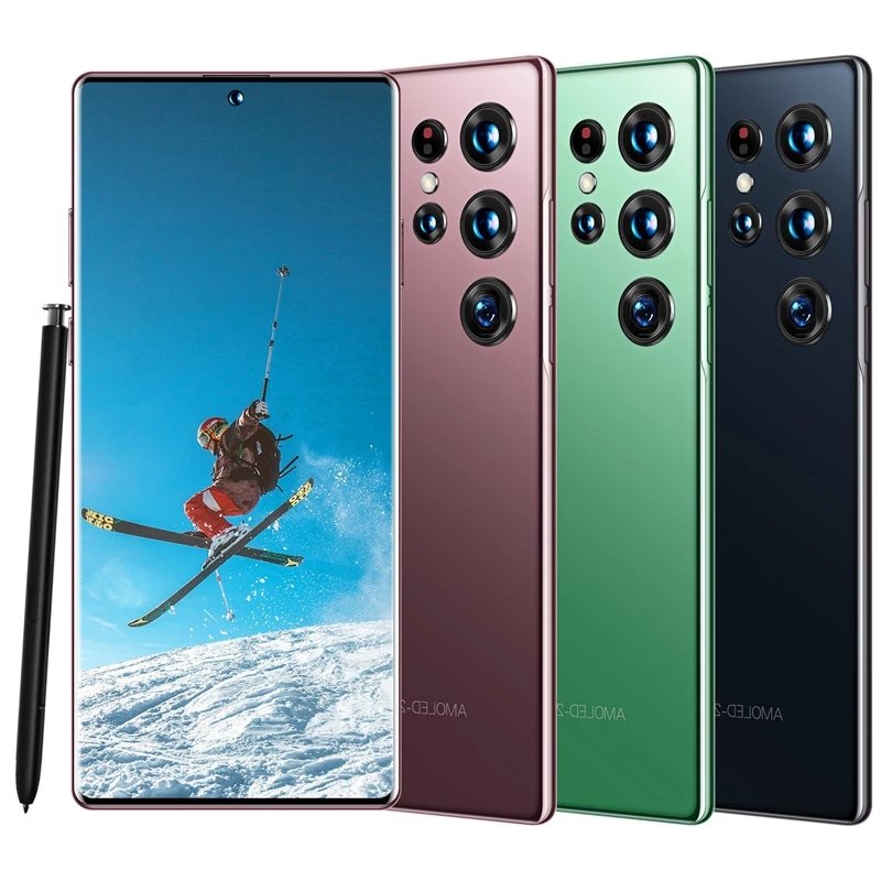 HOT Newest S22+ ULTRA Original 7.3 inch 16GB+512GB 48MP+100MP Android 12.0 Gaming Phone 5G Mobile Phone Cell Phone Smartphone