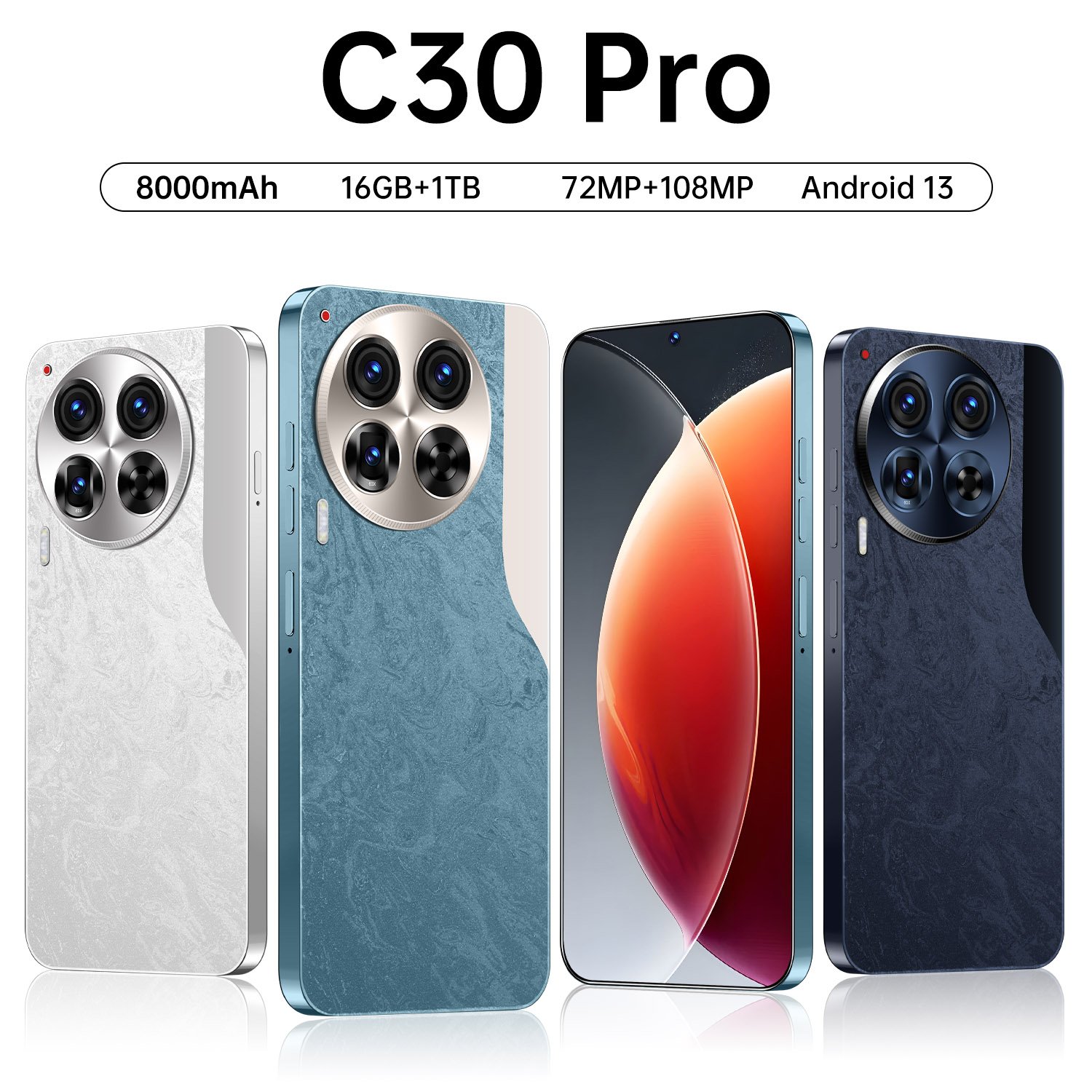 Manufacturer wholesales 5G-smartphones with dual SIM dual standby 16GB+1TB storage and a 7.3-inch straight screen