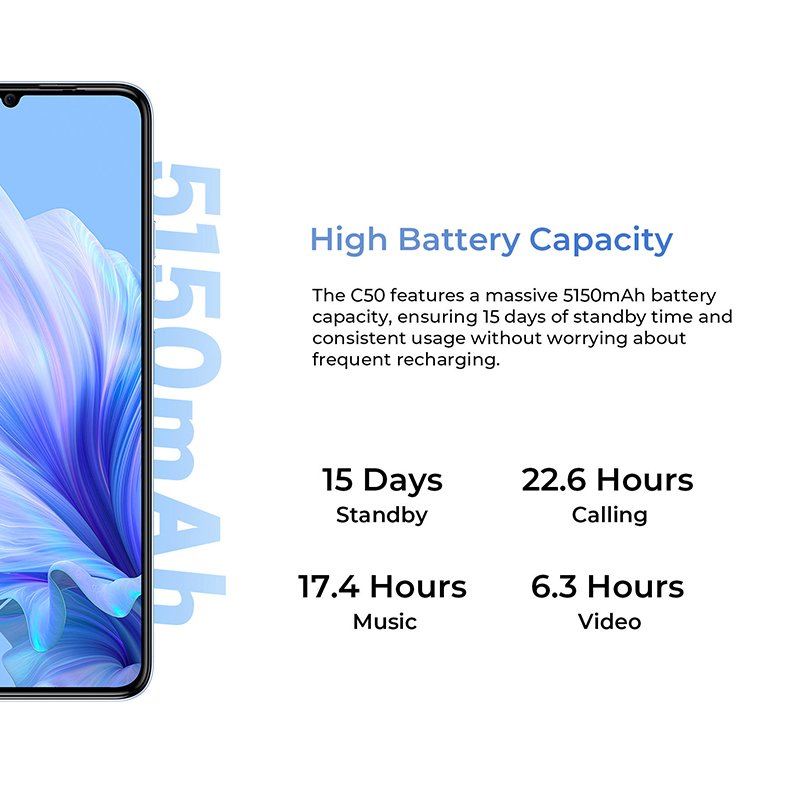 Oukitel C50 5G Smartphone Global Version 6.8'' MTK Dimensity 6100+ Octa Core 5150mAh 6GB+128GB Mobile Phone 50MP Camera