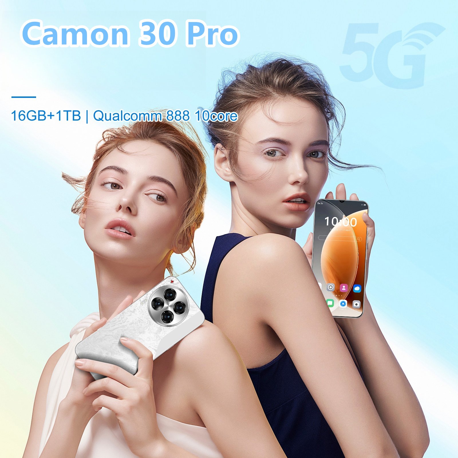 Brand new C30 Pro Original 7.3 Inch Android 13 Phone 16GB + 1TB 50MP + 108MP tecno camon 30 pro 5g for 8000mAh mobile phones