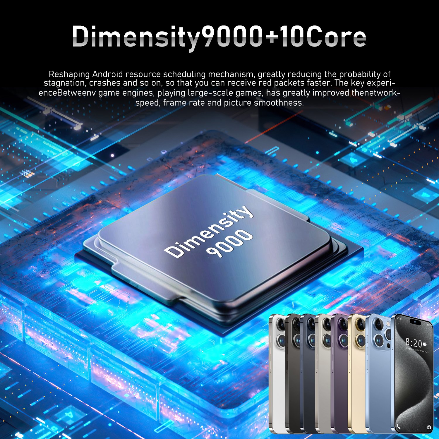 Original i For Phone 15 Pro Max mobile phone smartphone Telefon gaming phone i15 HD android 13 function 5g smartphone