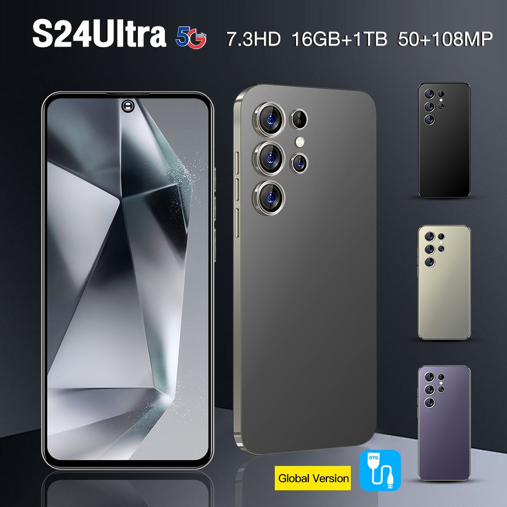 2024 Brand New S24 Ultra Phone 6.8 inch 1TB 4G 5G Smartphones Have Logo And Original Packing for Clone Version S24 ultra
