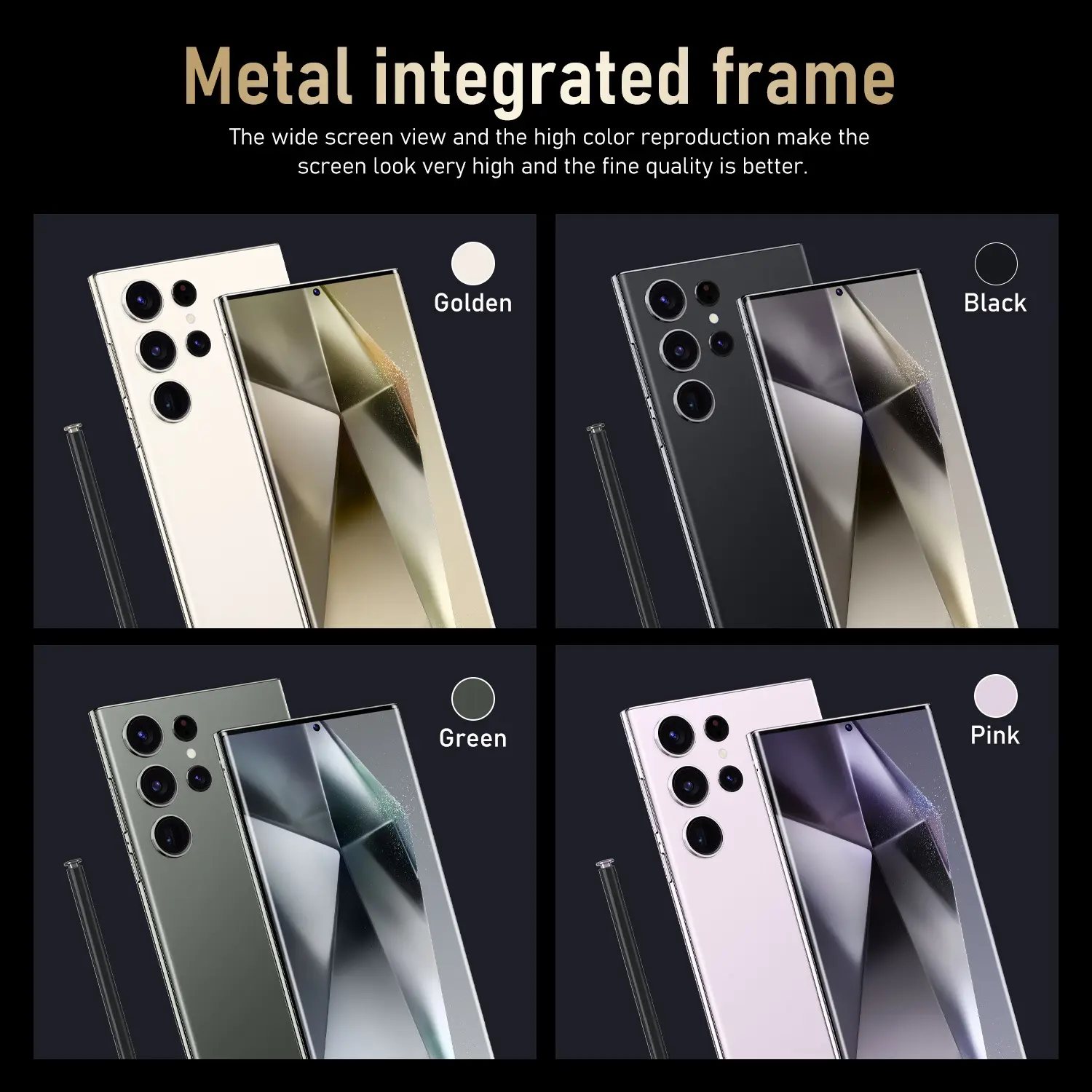 2024 Brand New S24 Ultra Phone 6.8 inch 512GB 4G 5G Smartphones Have Logo And Original Packing for Clone Version S24 ultra