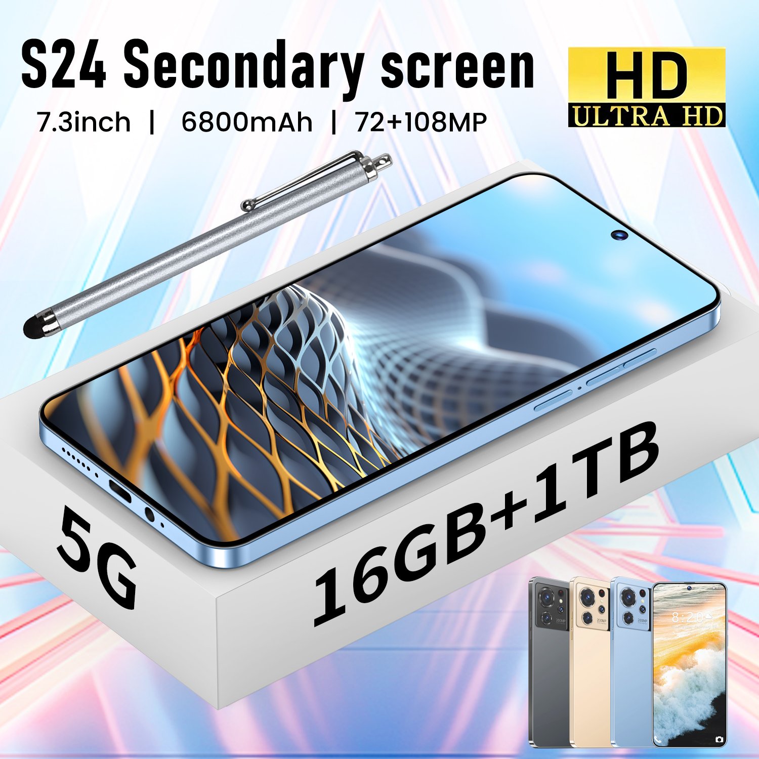 Hot Selling S24+ Ultra 16gb+1tb 6.7 Inch Phone 0riginal Full Display Android 13.0 Mobilephone Cellphone 5g Smartphone