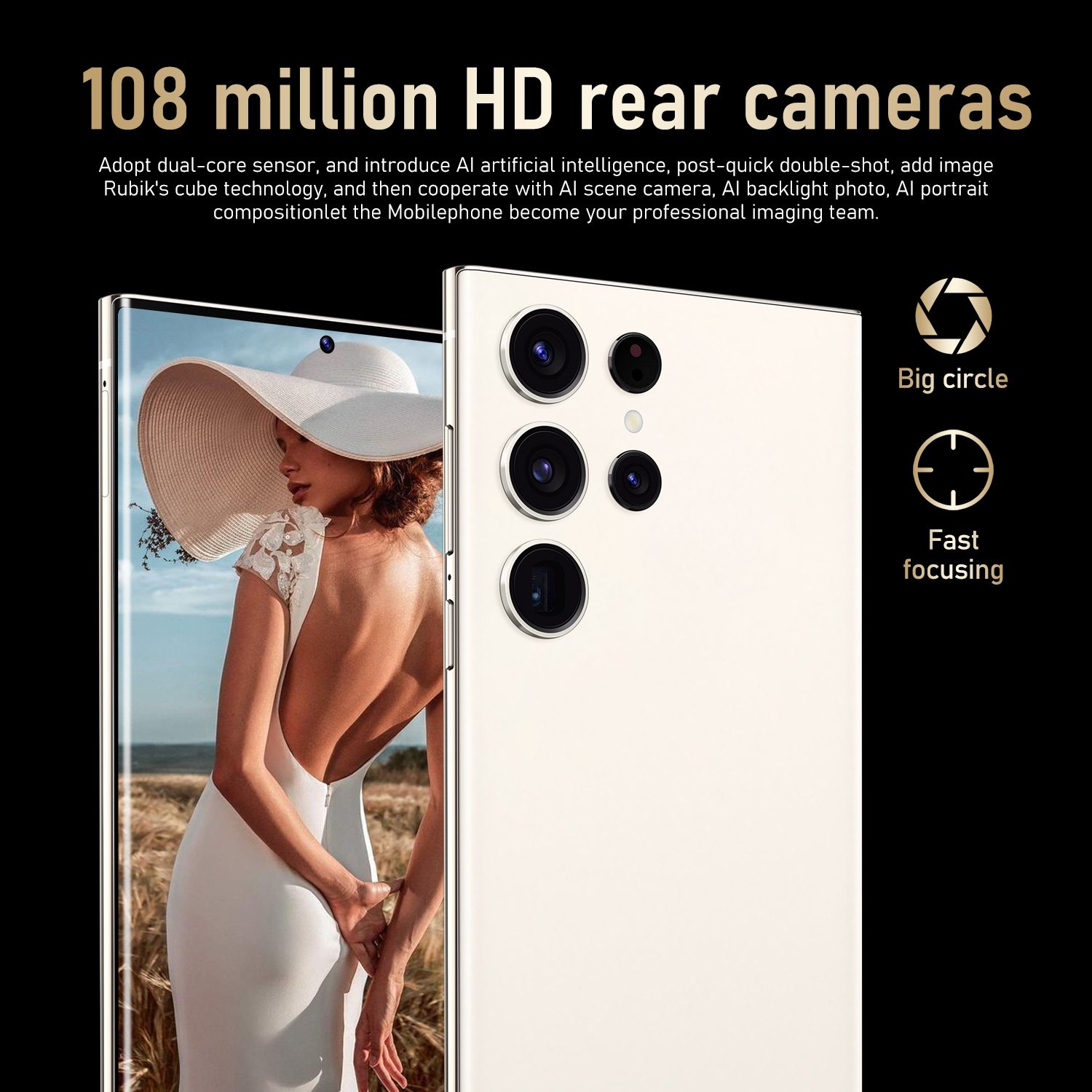 Hot selling 5G smartphone S24 Ultra HD camera 7.3 inch telephone 16G+1TB android 13 cellphones unlocked mobile phones 4G5G