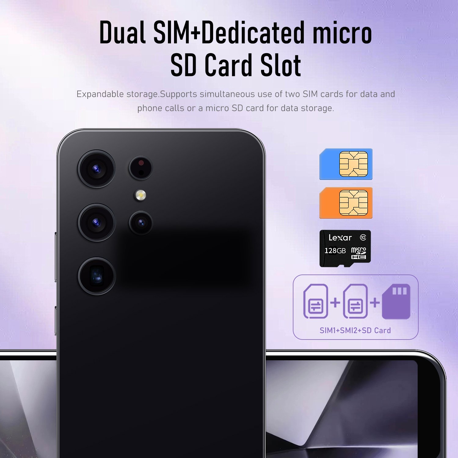 New Original 5G Smartphone Galaxy S24 Ultra 7.3 inch Big Screen 12GB+512GB Smartphone Android 13 FOR Brand Clone S24 Ultra