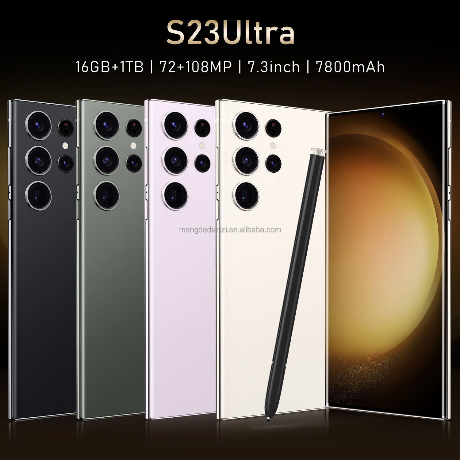 New original GalaxyS23 Ultra 5G smartphone 16GB+1TB Snapdragon 8 10 core with stylus 7.2in large screen Android 12 phone