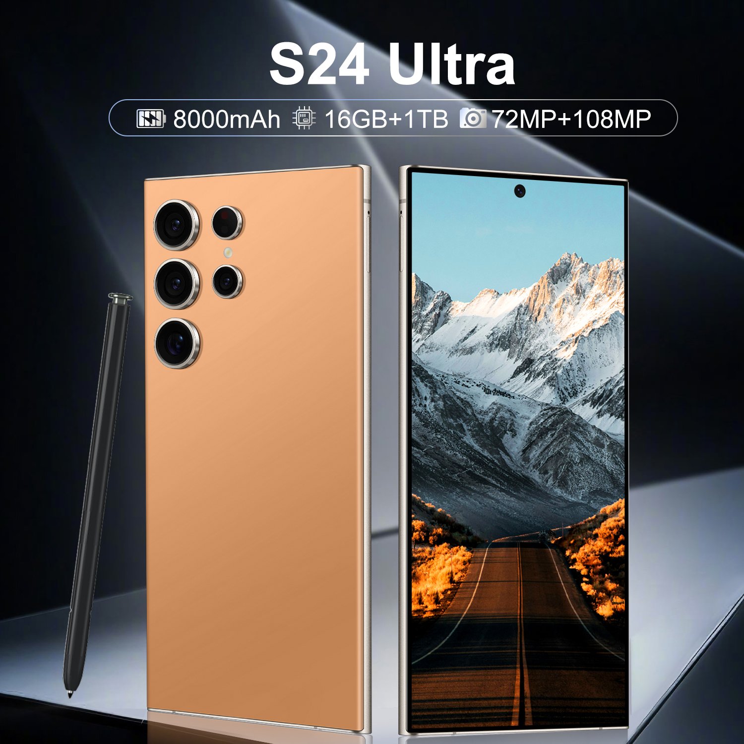 Large battery S24+ ultra 5G upgrade mobile phone 16GB+1TB large memory smart phone gaming mobile phone