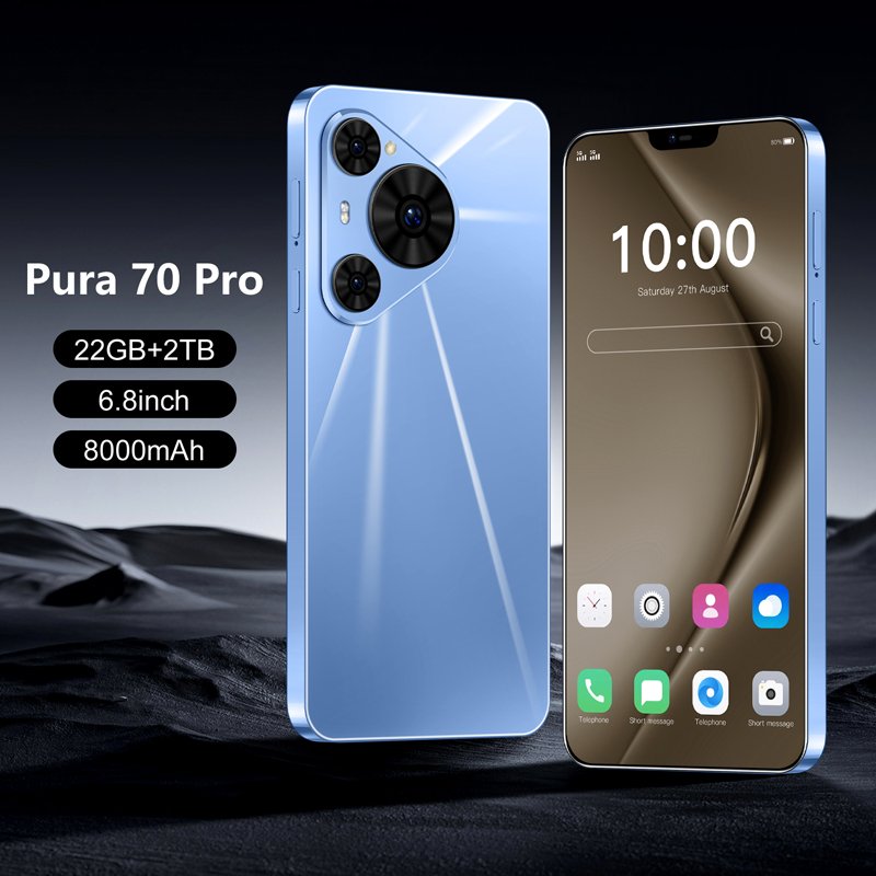 4+128GB 4G Unlocked Pura 70 Pro Clone Cell Mobile Phone Private White Label Smartphone