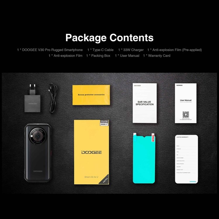 High quality fashion phone DOOGEE V30 Pro 12GB+512GB 200MP 5G smartphone 10800mAh 6.58-inch Android 13 5G mobile phones