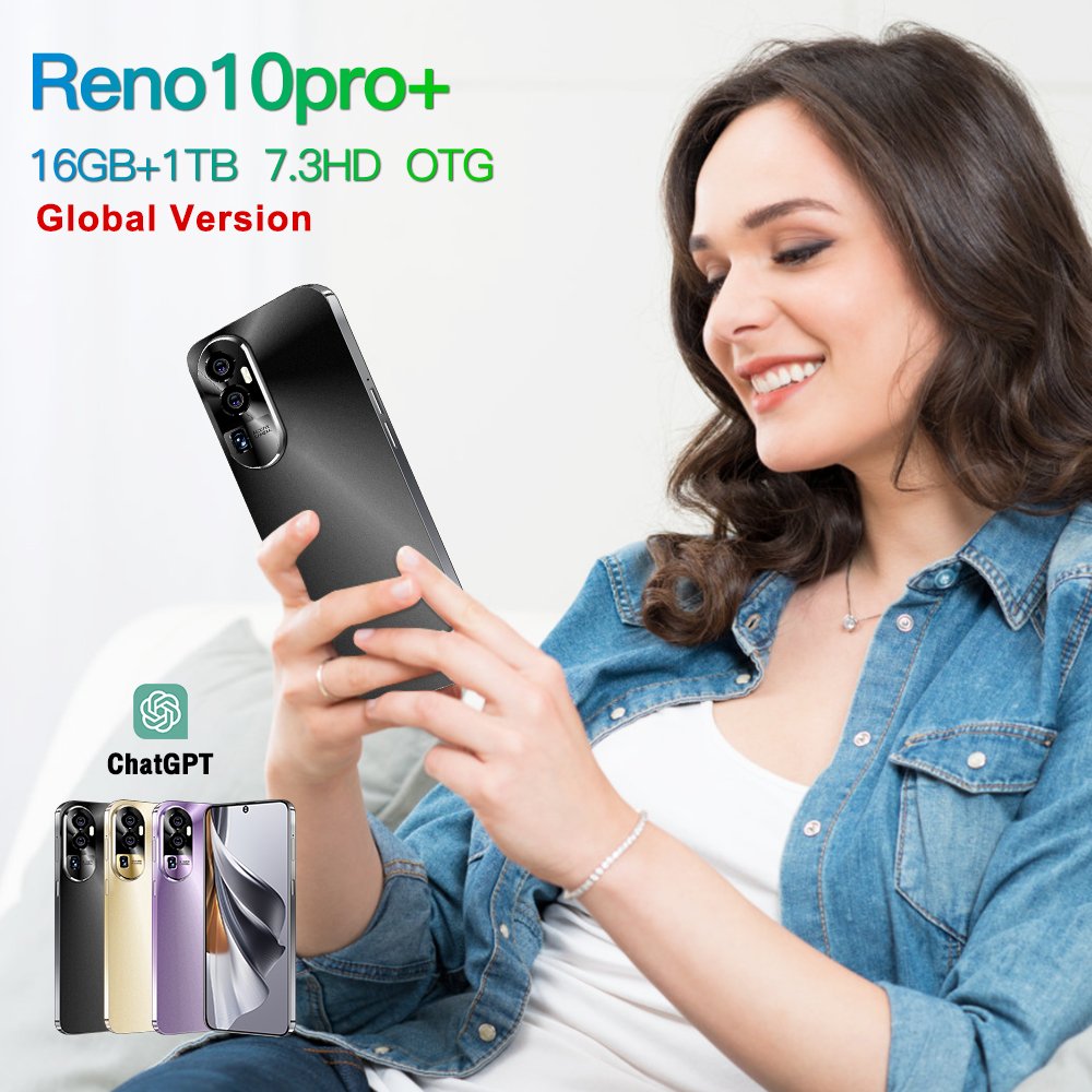 Original 5G Smartphone Reno 10 Pro+ Brand New Gaming Mobile Phone Smart Phone 16G 1T Cheap Telephone Telefon Inteligente