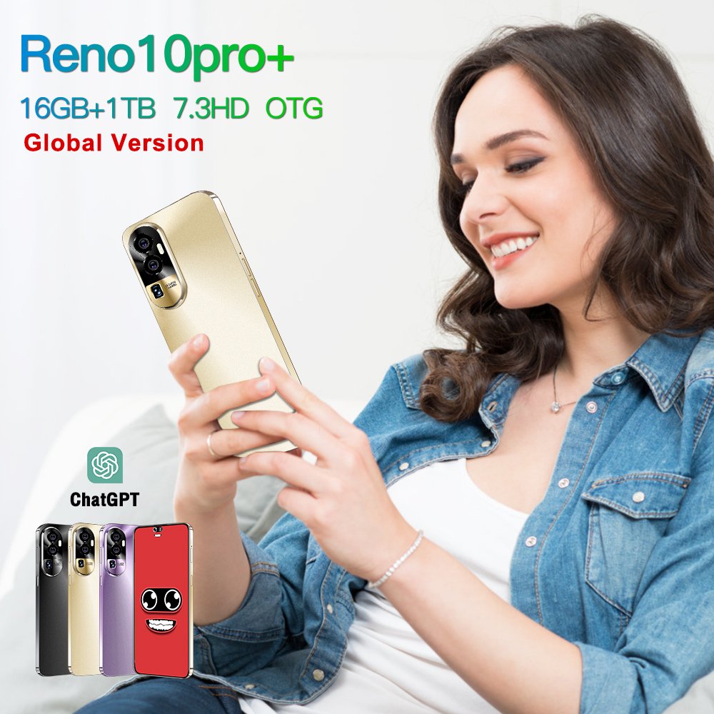 Original 5G Smartphone Reno 10 Pro+ Brand New Gaming Mobile Phone Smart Phone 16G 1T Cheap Telephone Telefon Inteligente