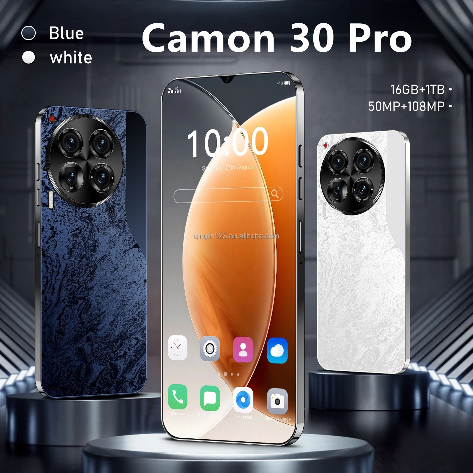 Promotion Android13.0 Phone Original 7.3 Inch C30 Pro 6800mAh 16GB + 1TB 50MP + 108MP techno camon 30 with GSM LTE Cellular