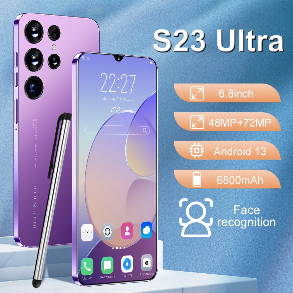 S23 Ultra 16GB+1T 6.8-inch screen 5G smartphone Android 13 wholesale original android phone brand mobile