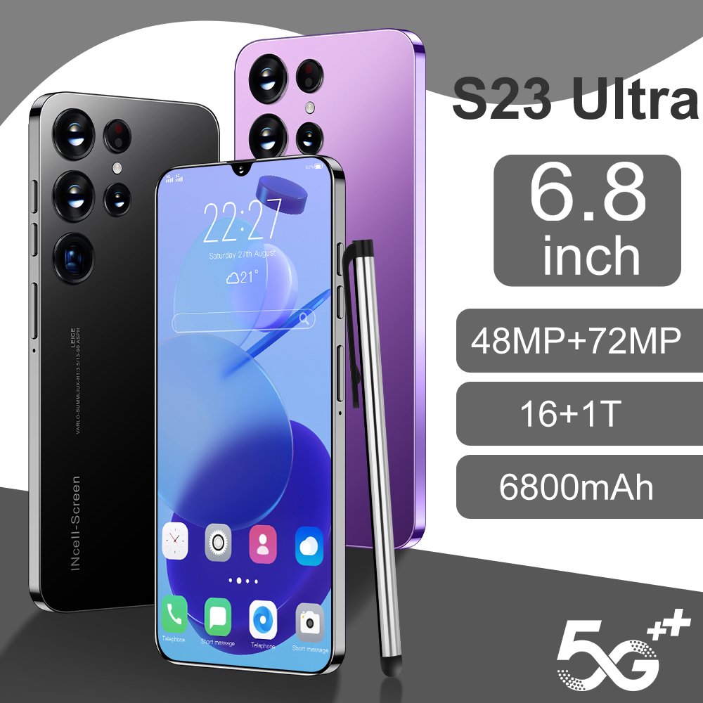 S23 Ultra 16GB+1T 6.8-inch screen 5G smartphone Android 13 wholesale original android phone brand mobile