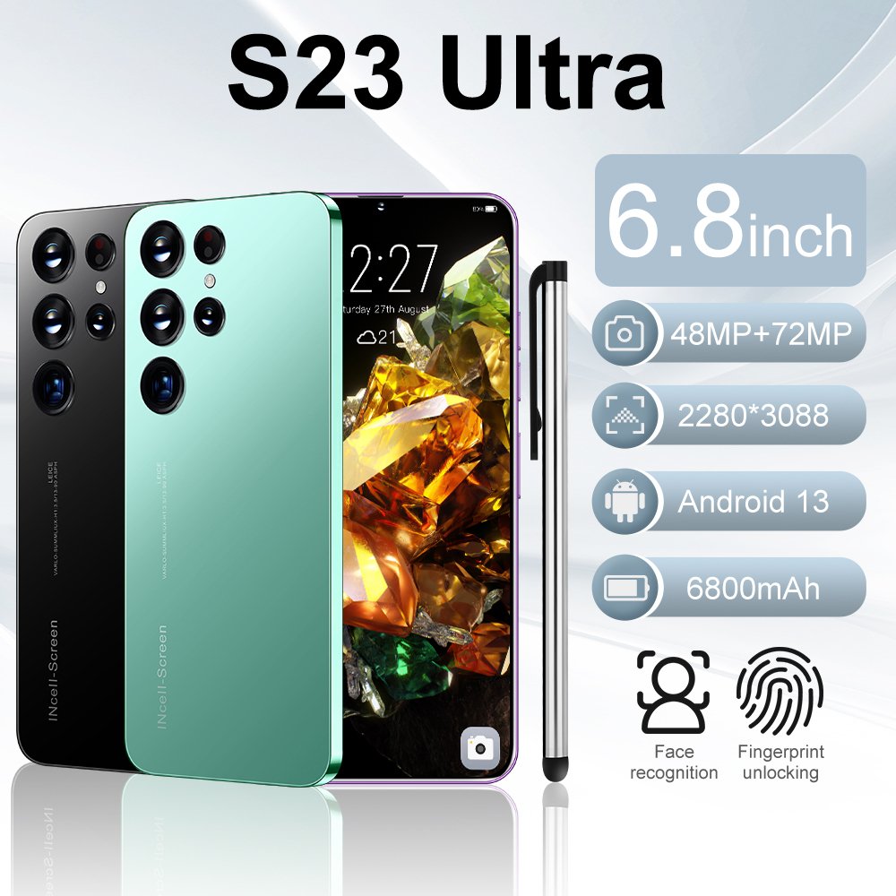 S23 Ultra 16GB+1T 6.8-inch screen 5G smartphone Android 13 wholesale original android phone brand mobile