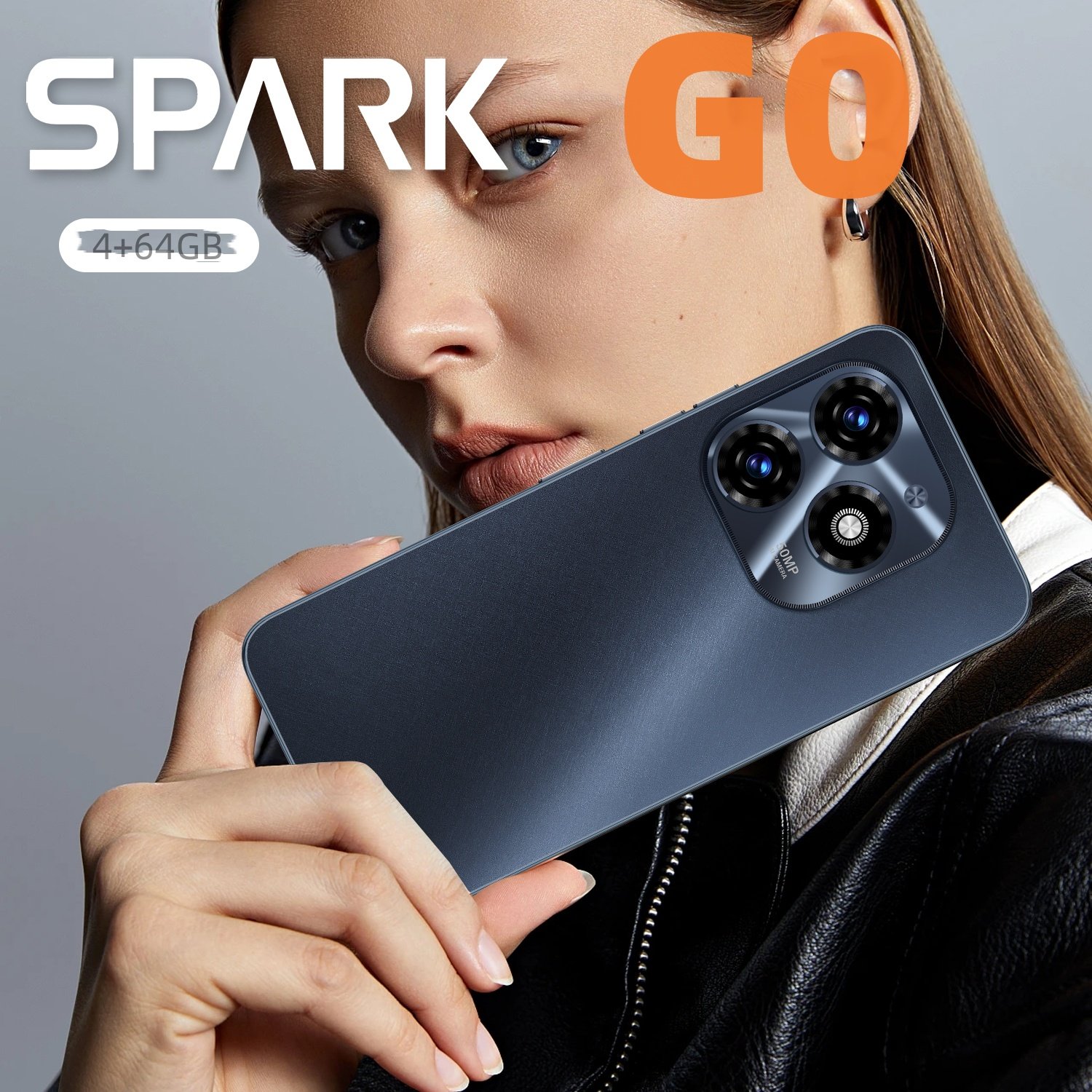5G Mobile Phone 2024 Spark Go 4+64GB android14.0 6.6-inch 3 cameras 5G Smartphones