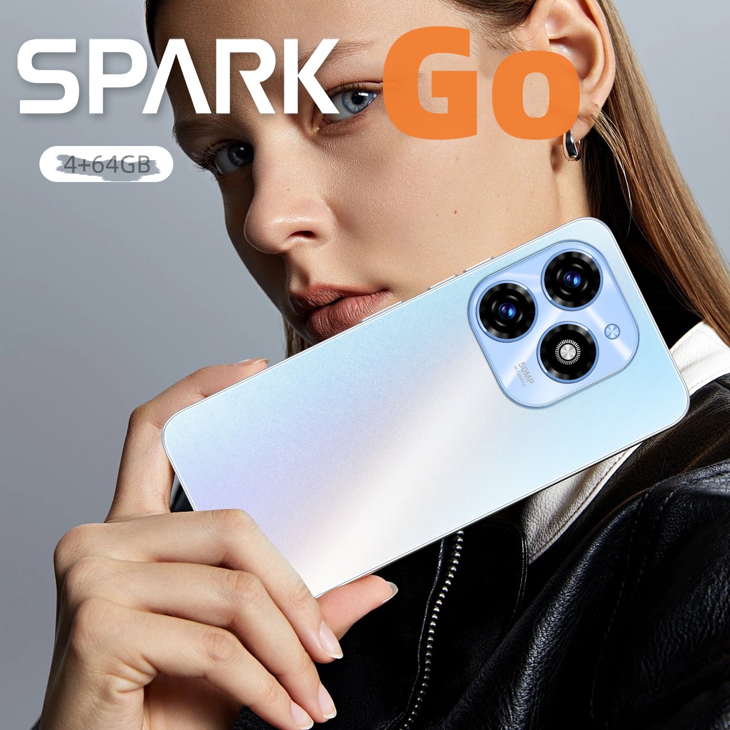 5G Mobile Phone 2024 Spark Go 4+64GB android14.0 6.6-inch 3 cameras 5G Smartphones