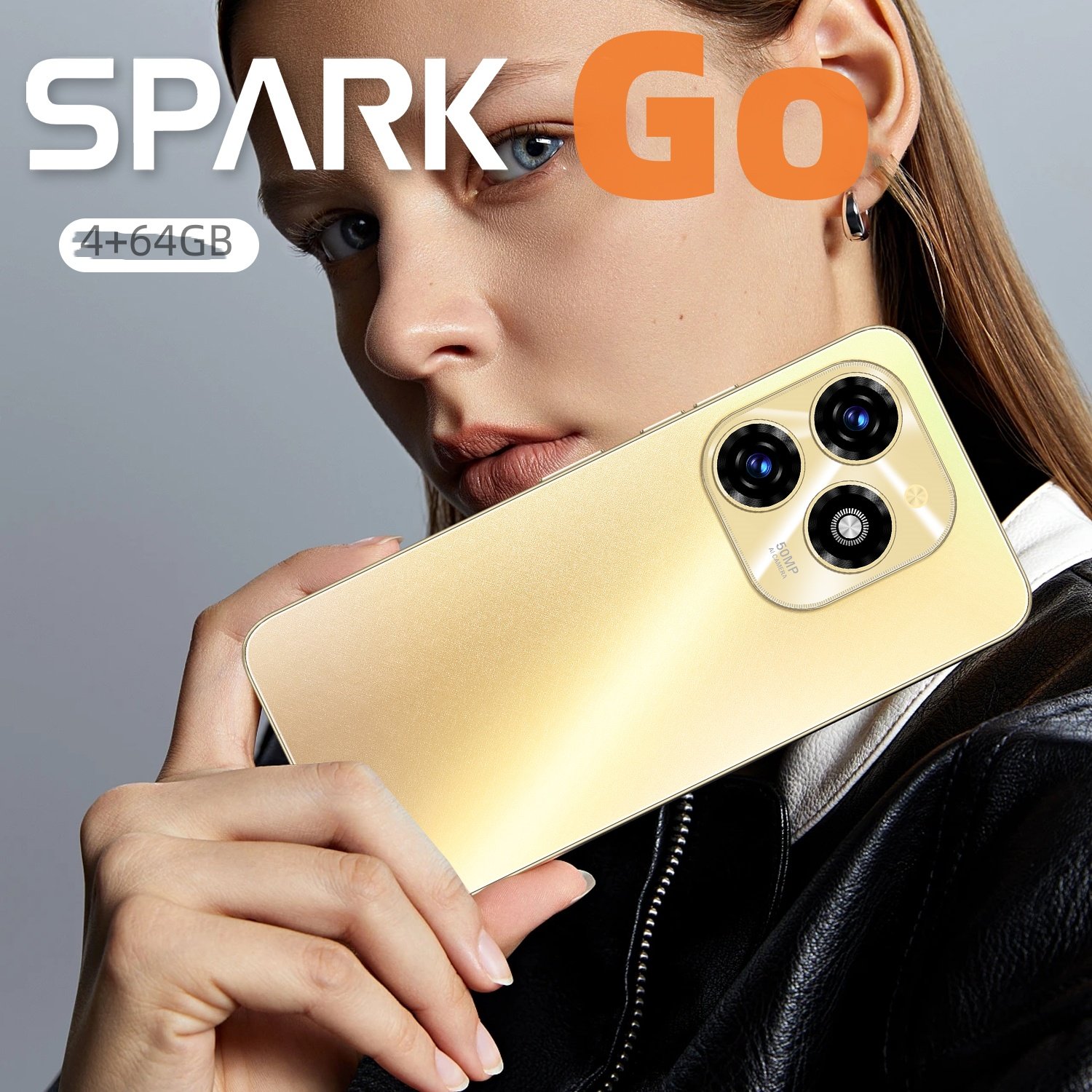 5G Mobile Phone 2024 Spark Go 4+64GB android14.0 6.6-inch 3 cameras 5G Smartphones