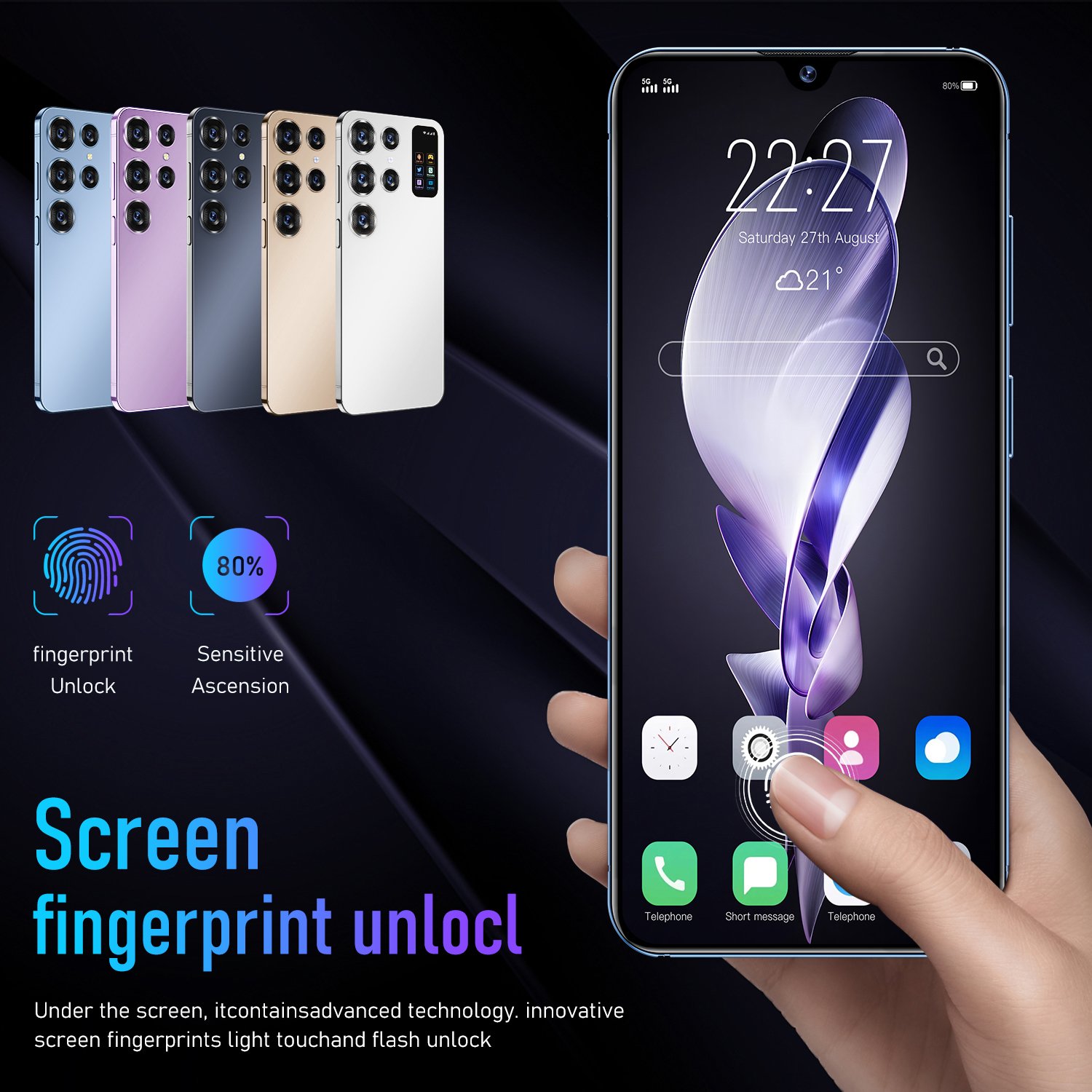 Global Version for Galaxy S24 5G Smartphone cell phone google AI 16GB+1TB 7.3inch screen Dual Sim Unlocked Android Mobile phone