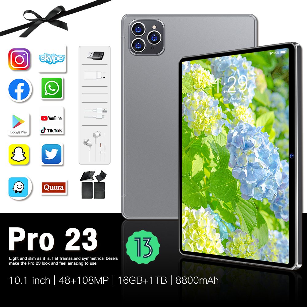 New 4G hot-selling Pro23 tablet computer Android smart 10.1-inch 32GB card slot Support OEM Customized Brand