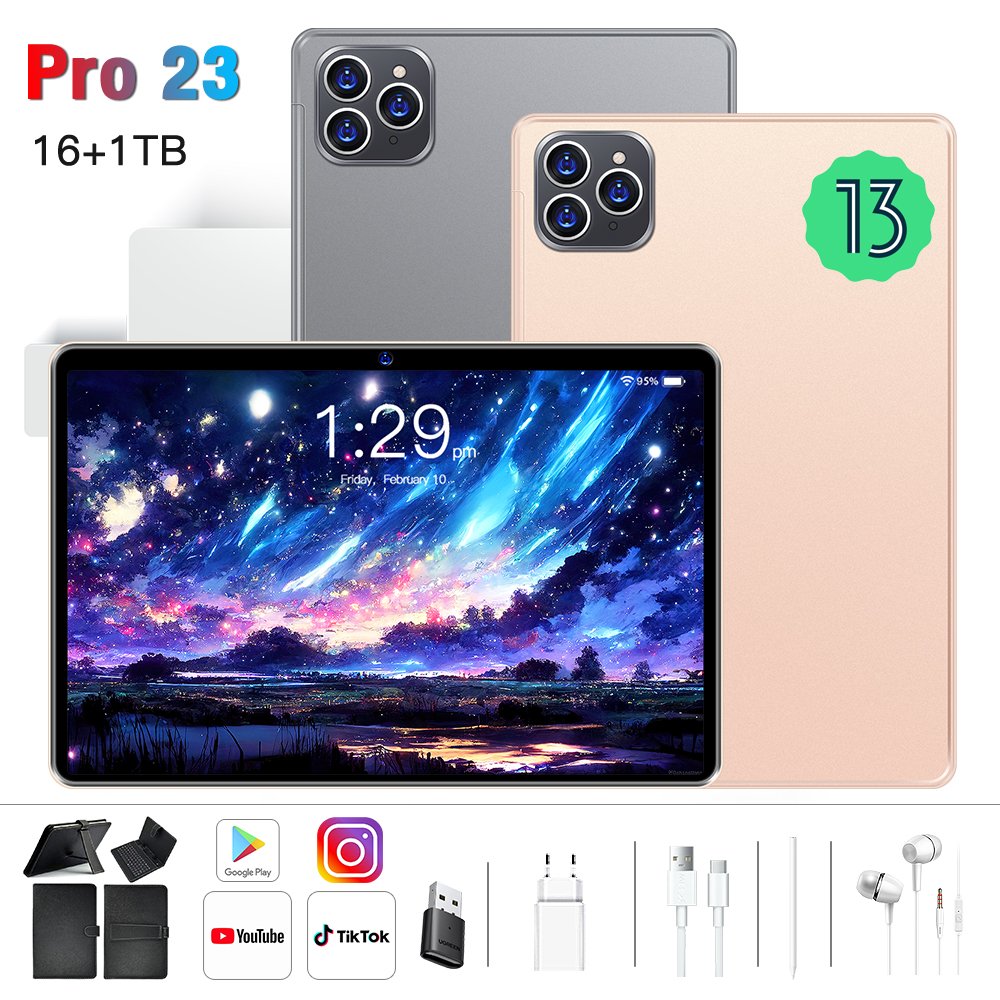 New 4G hot-selling Pro23 tablet computer Android smart 10.1-inch 32GB card slot Support OEM Customized Brand